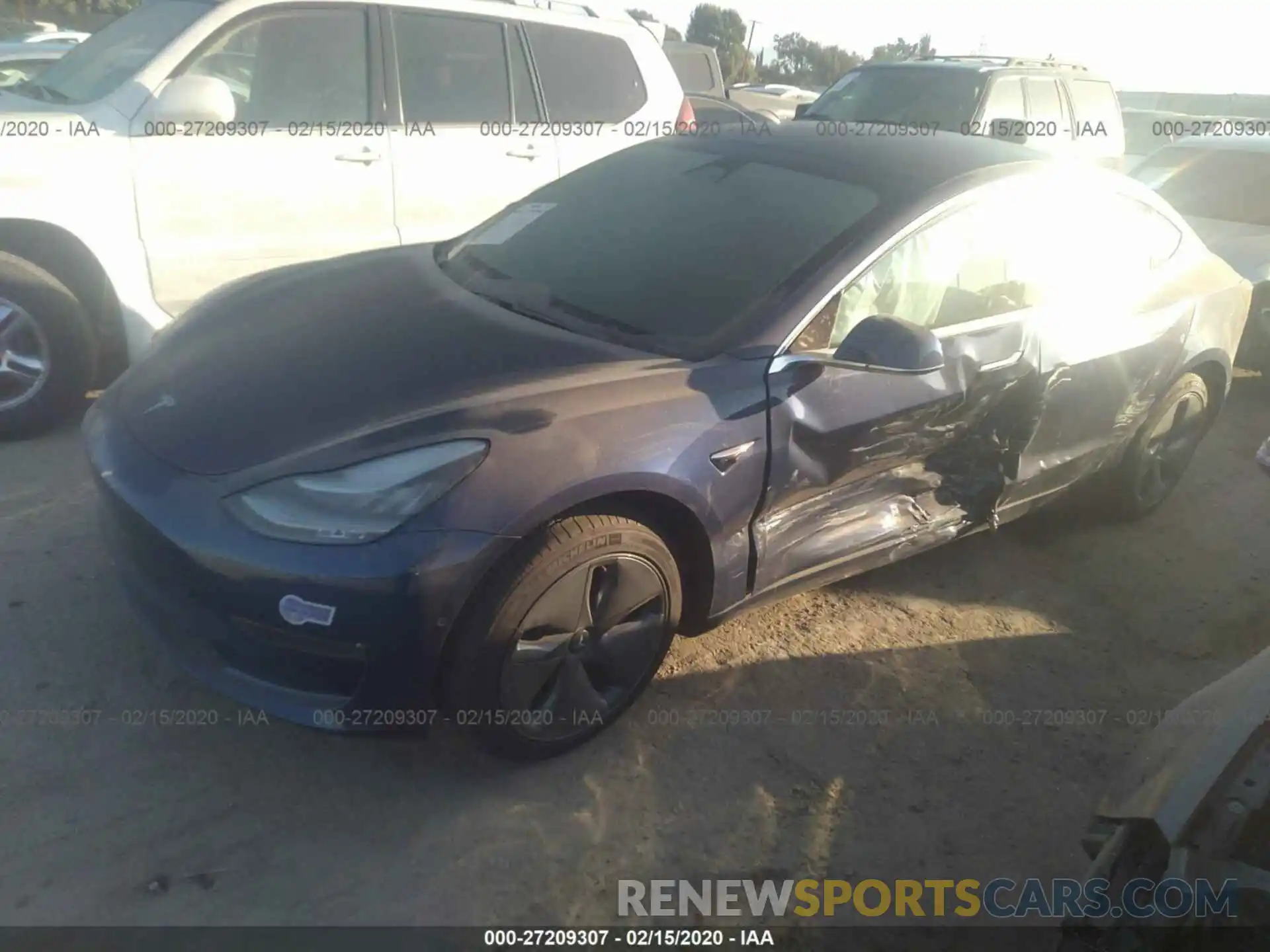 2 Photograph of a damaged car 5YJ3E1EA5KF396694 TESLA MODEL 3 2019