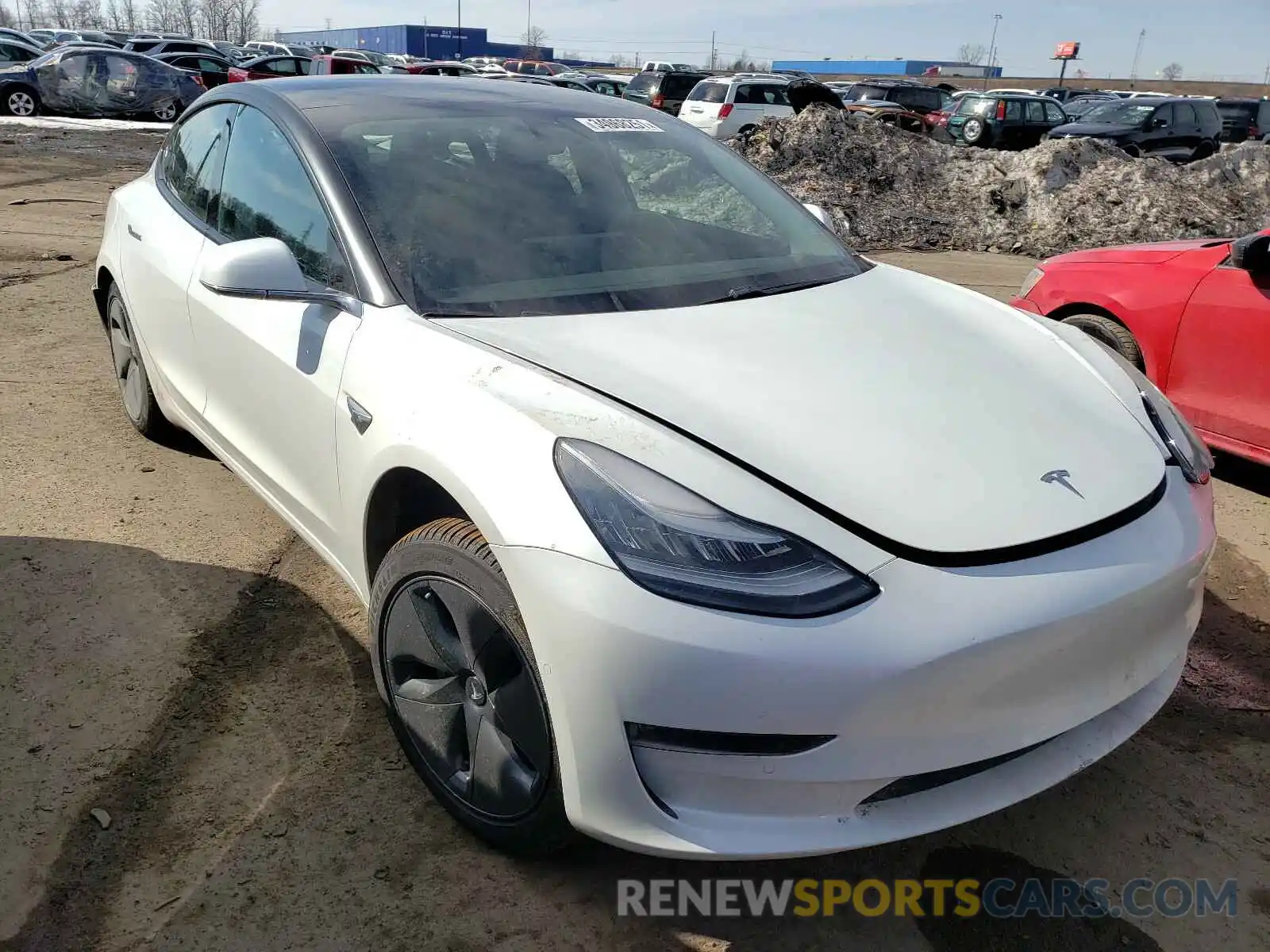 1 Photograph of a damaged car 5YJ3E1EA5KF397229 TESLA MODEL 3 2019