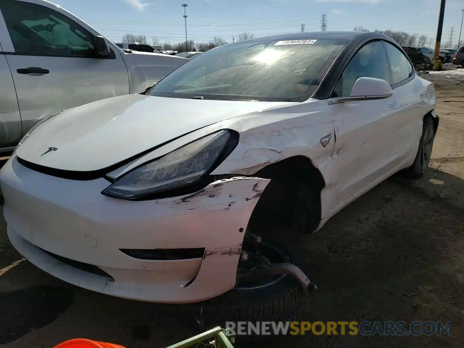 2 Photograph of a damaged car 5YJ3E1EA5KF397229 TESLA MODEL 3 2019