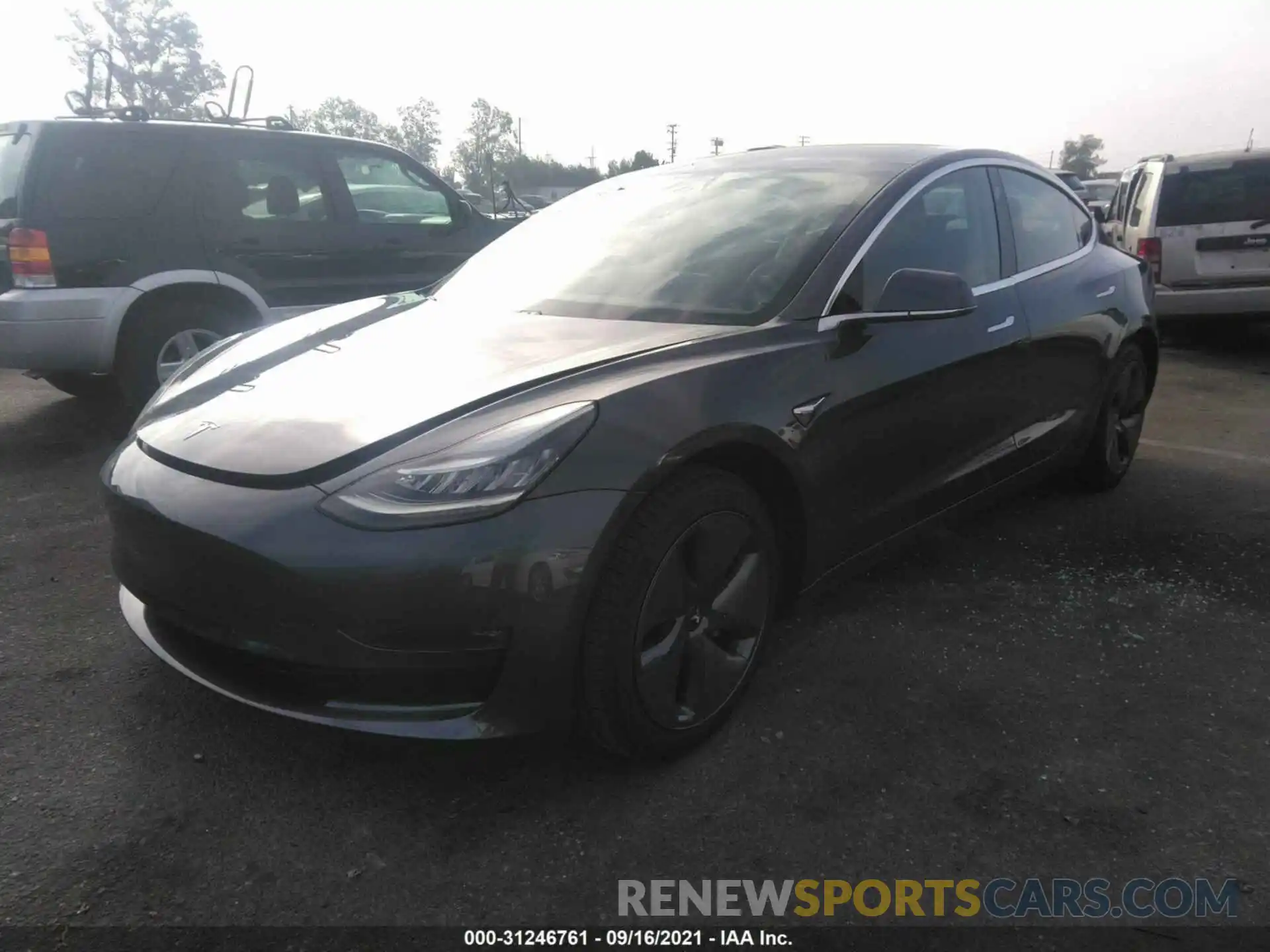 2 Photograph of a damaged car 5YJ3E1EA5KF400484 TESLA MODEL 3 2019