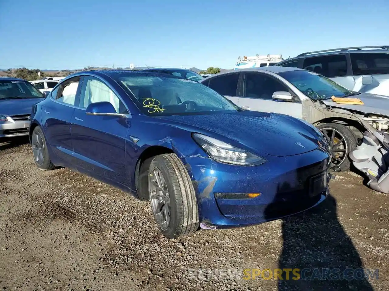 1 Photograph of a damaged car 5YJ3E1EA5KF400971 TESLA MODEL 3 2019