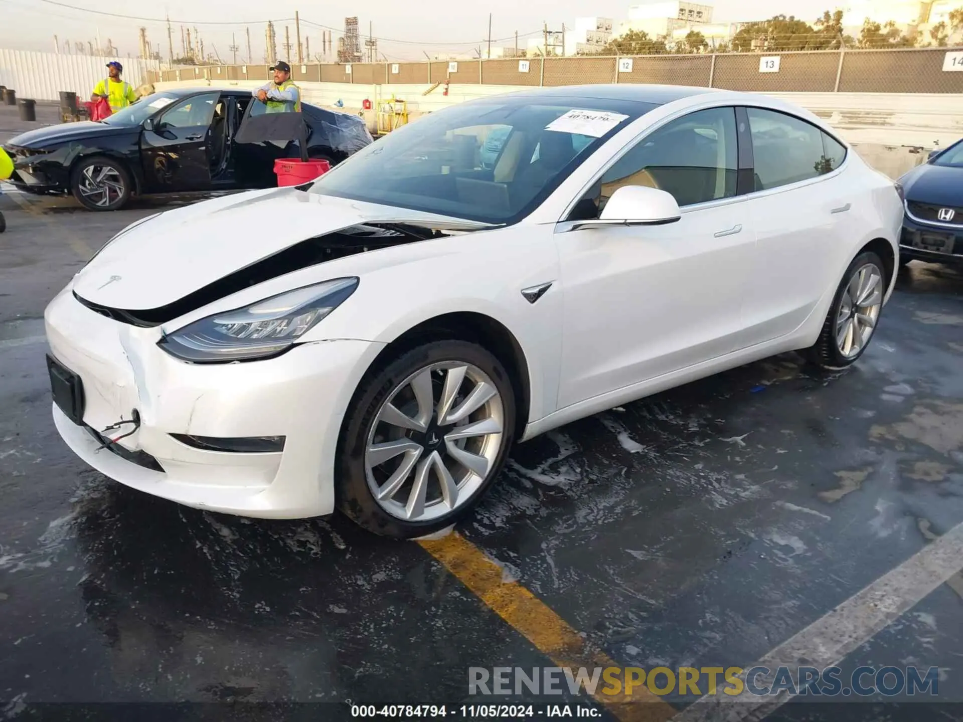 2 Photograph of a damaged car 5YJ3E1EA5KF402591 TESLA MODEL 3 2019