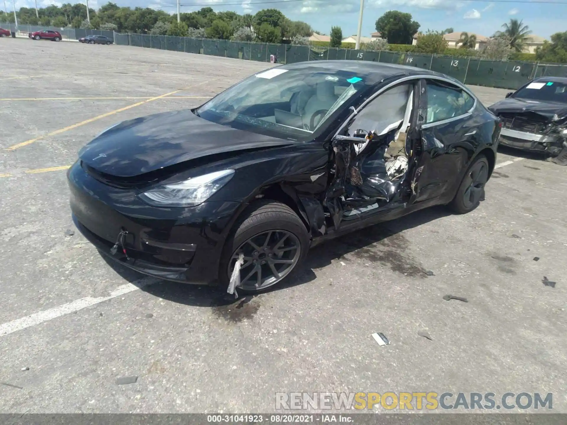 2 Photograph of a damaged car 5YJ3E1EA5KF402669 TESLA MODEL 3 2019