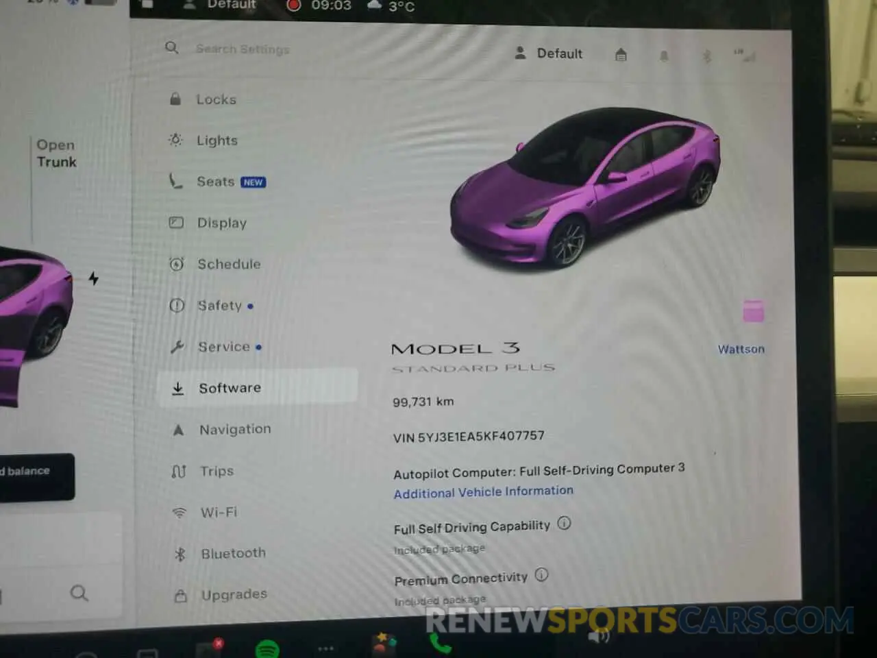 9 Photograph of a damaged car 5YJ3E1EA5KF407757 TESLA MODEL 3 2019