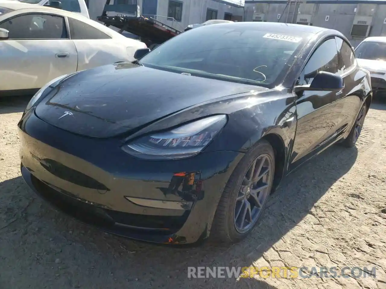 2 Photograph of a damaged car 5YJ3E1EA5KF410190 TESLA MODEL 3 2019