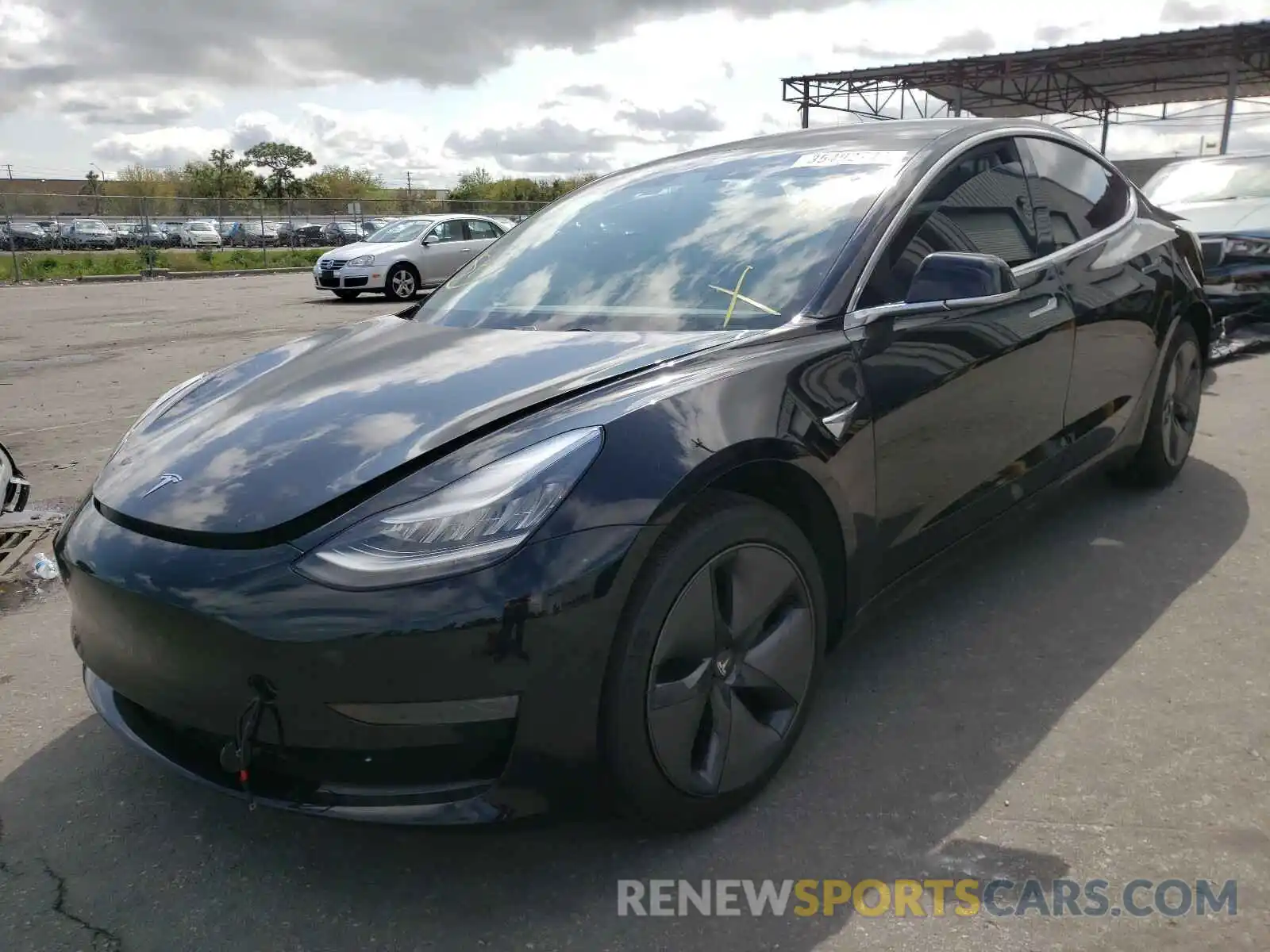 2 Photograph of a damaged car 5YJ3E1EA5KF410724 TESLA MODEL 3 2019