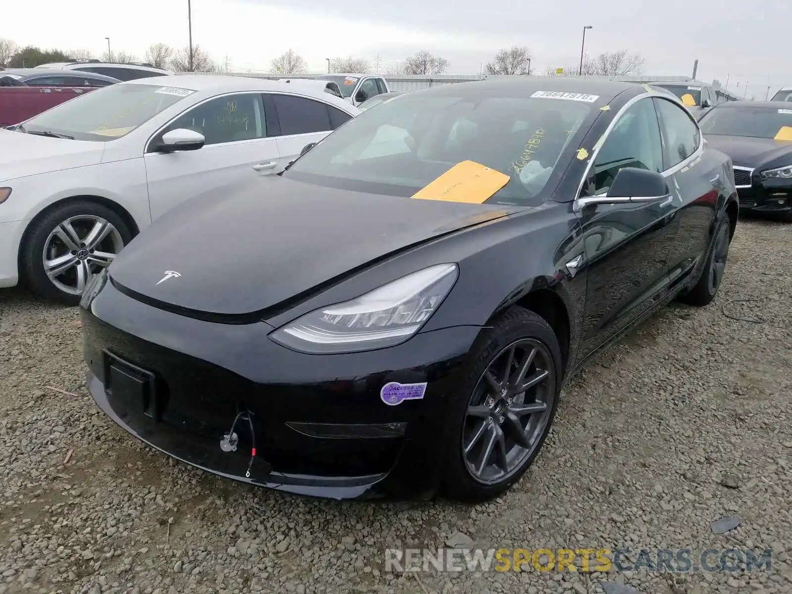 2 Photograph of a damaged car 5YJ3E1EA5KF415602 TESLA MODEL 3 2019