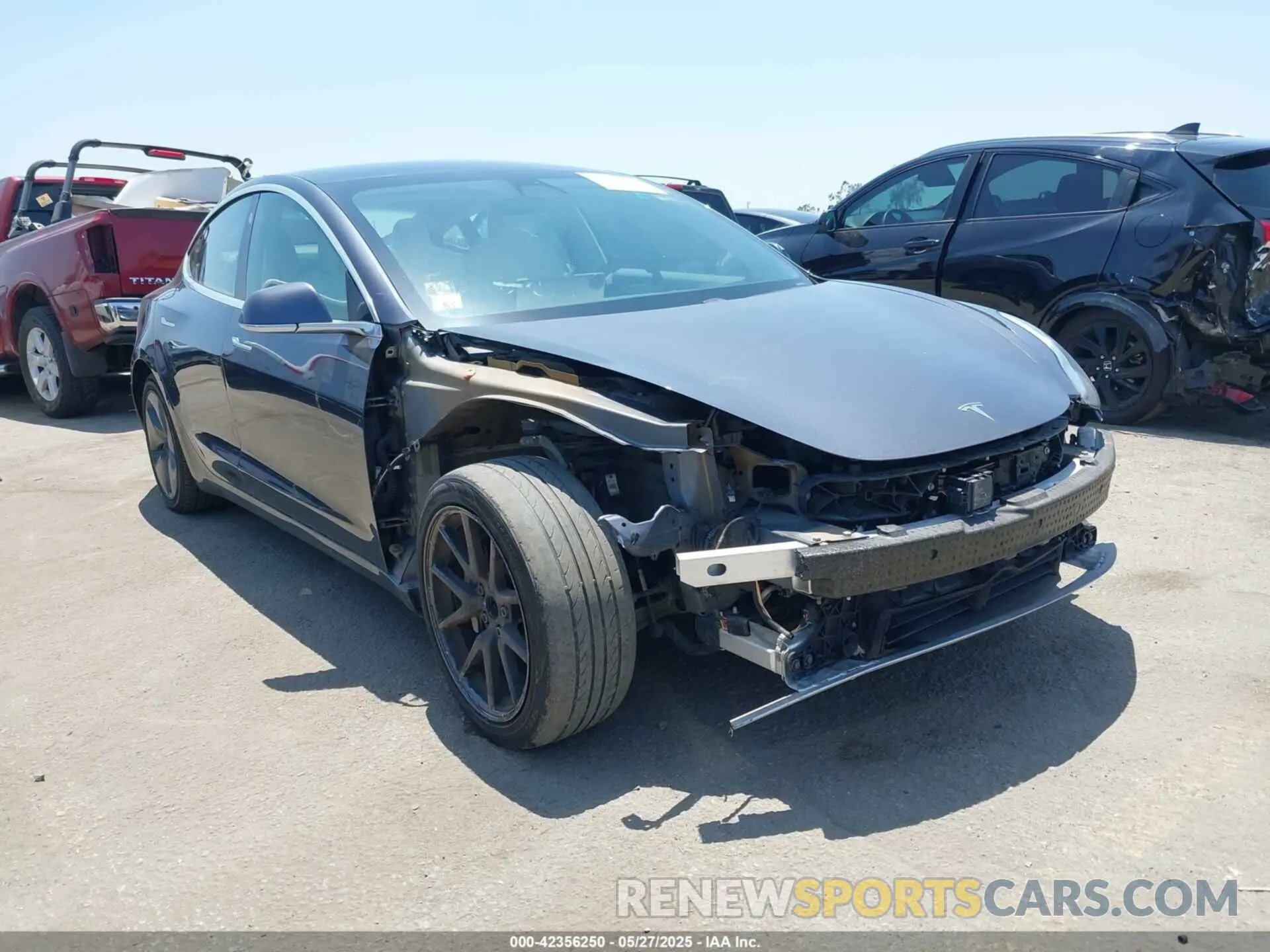 1 Photograph of a damaged car 5YJ3E1EA5KF431539 TESLA MODEL 3 2019