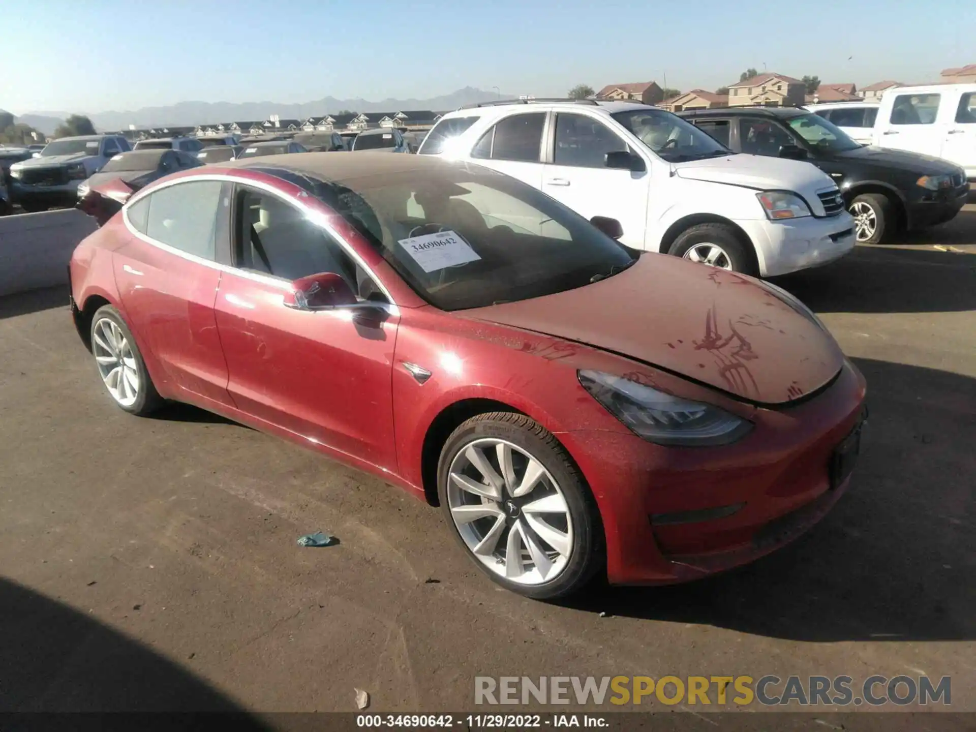 1 Photograph of a damaged car 5YJ3E1EA5KF432061 TESLA MODEL 3 2019