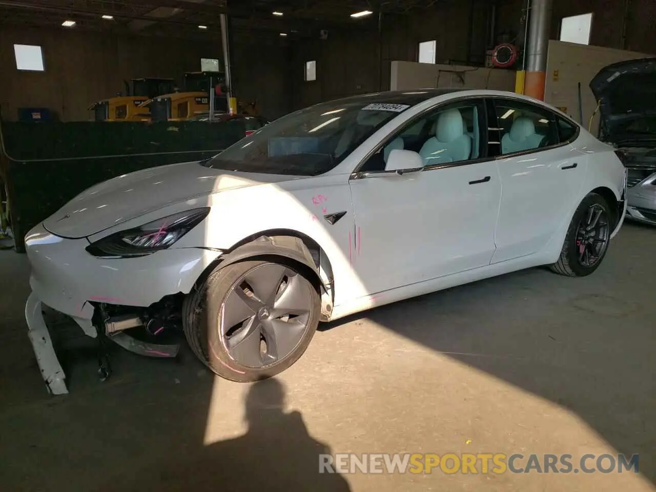 1 Photograph of a damaged car 5YJ3E1EA5KF444761 TESLA MODEL 3 2019