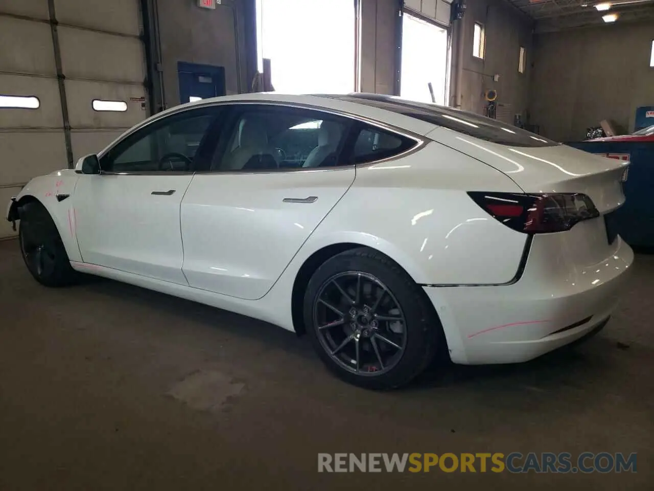 2 Photograph of a damaged car 5YJ3E1EA5KF444761 TESLA MODEL 3 2019