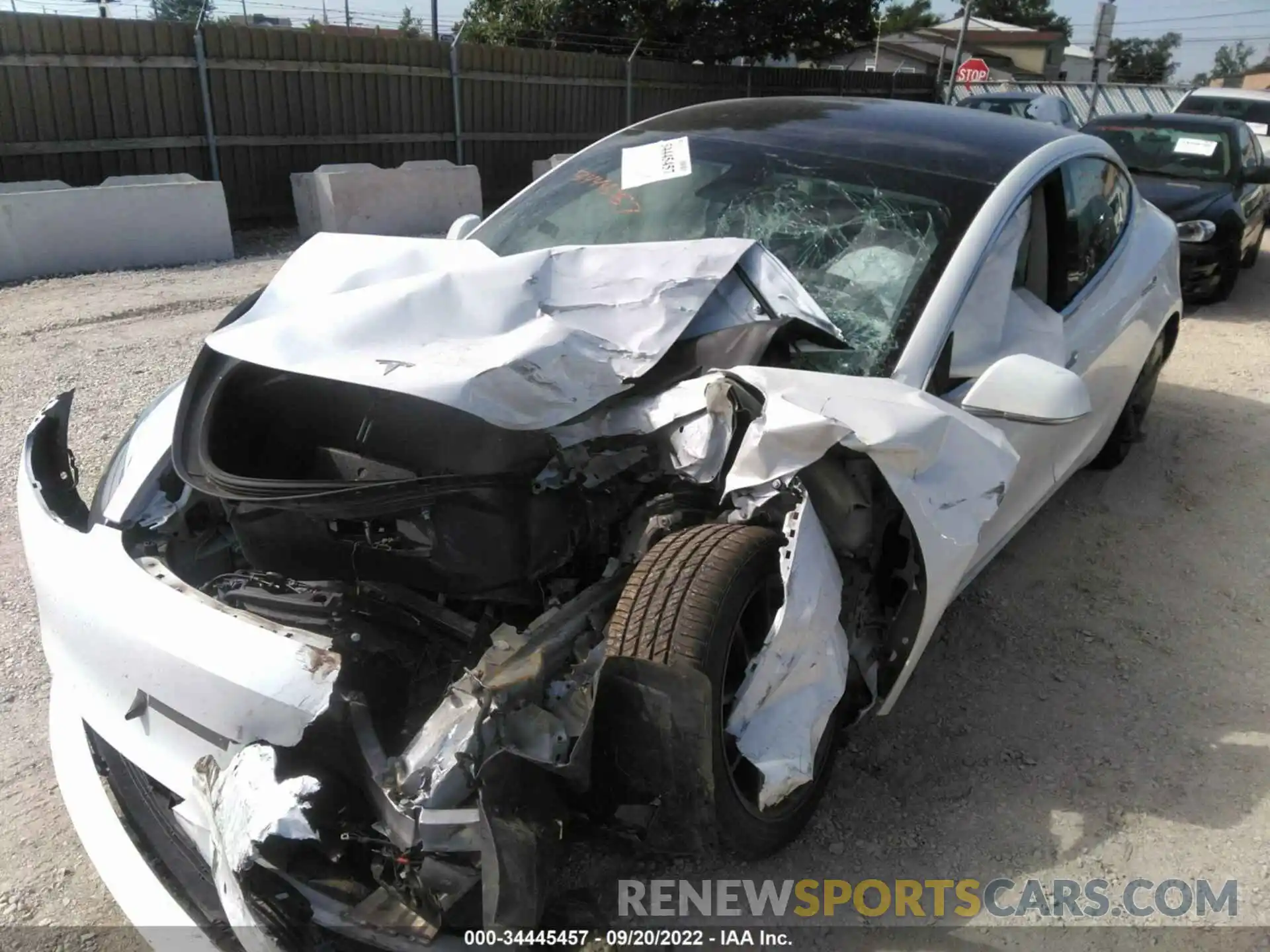 2 Photograph of a damaged car 5YJ3E1EA5KF482636 TESLA MODEL 3 2019