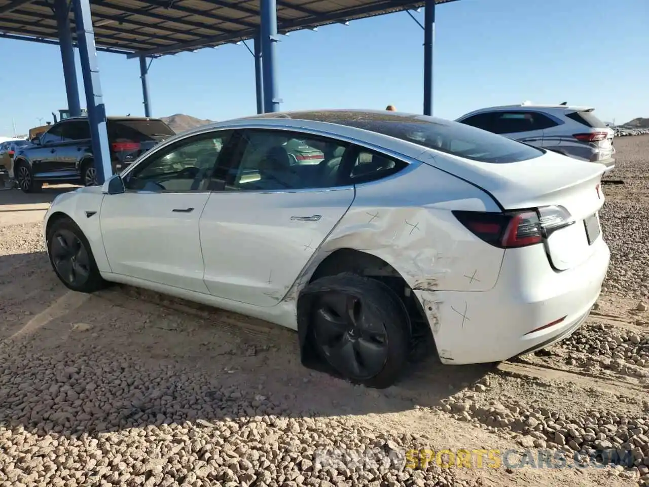 2 Photograph of a damaged car 5YJ3E1EA5KF485343 TESLA MODEL 3 2019