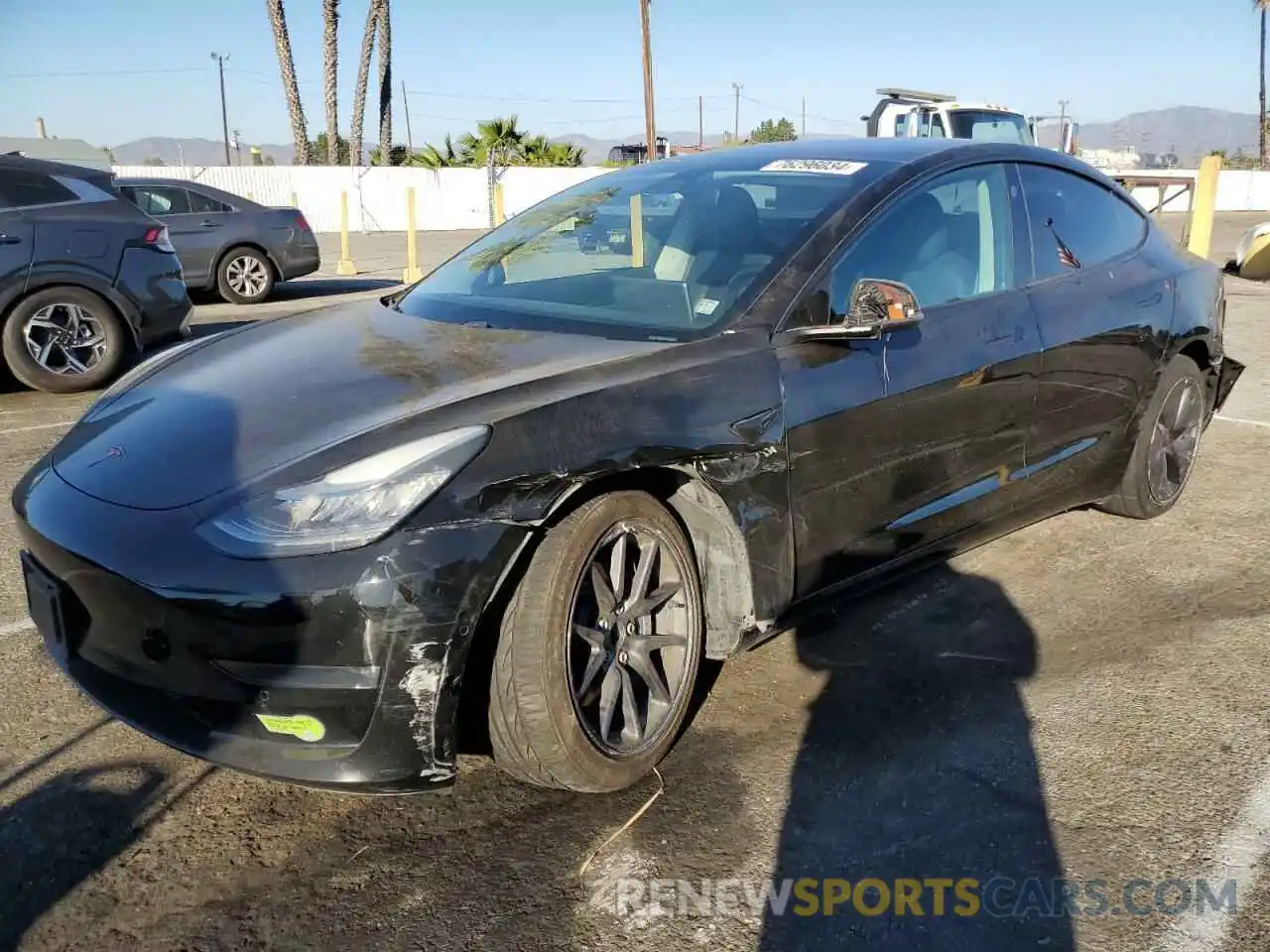 1 Photograph of a damaged car 5YJ3E1EA6KF190039 TESLA MODEL 3 2019