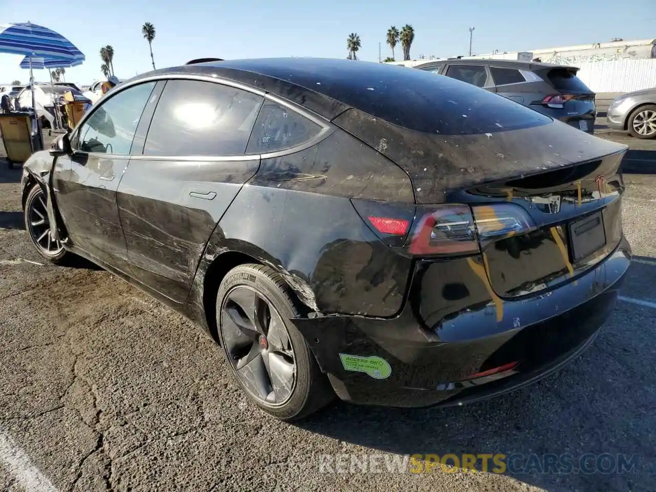 2 Photograph of a damaged car 5YJ3E1EA6KF190039 TESLA MODEL 3 2019