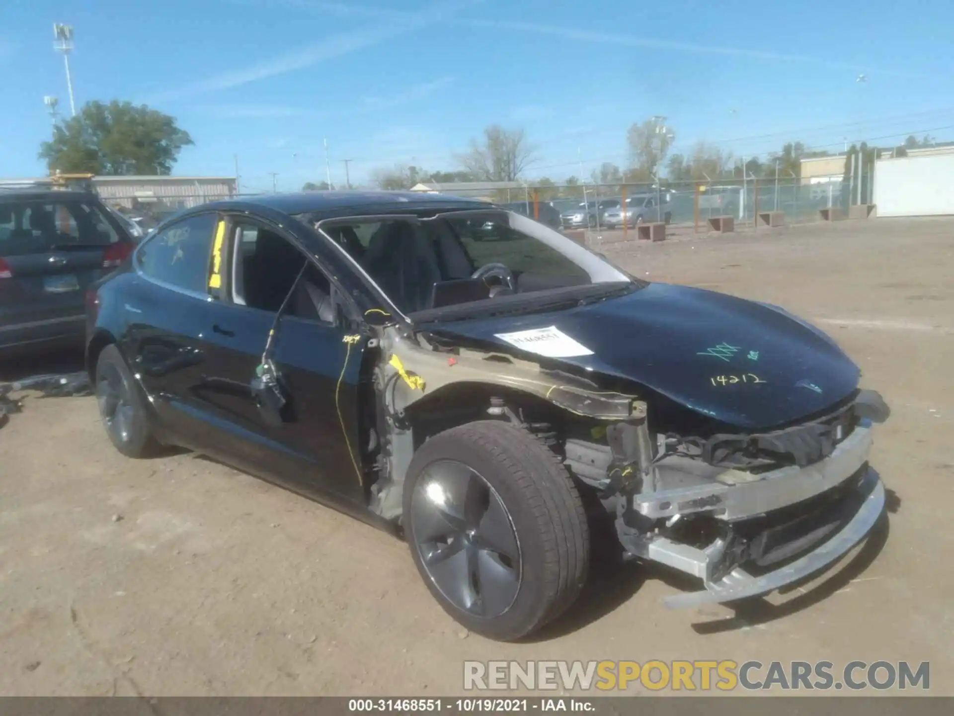 1 Photograph of a damaged car 5YJ3E1EA6KF190073 TESLA MODEL 3 2019