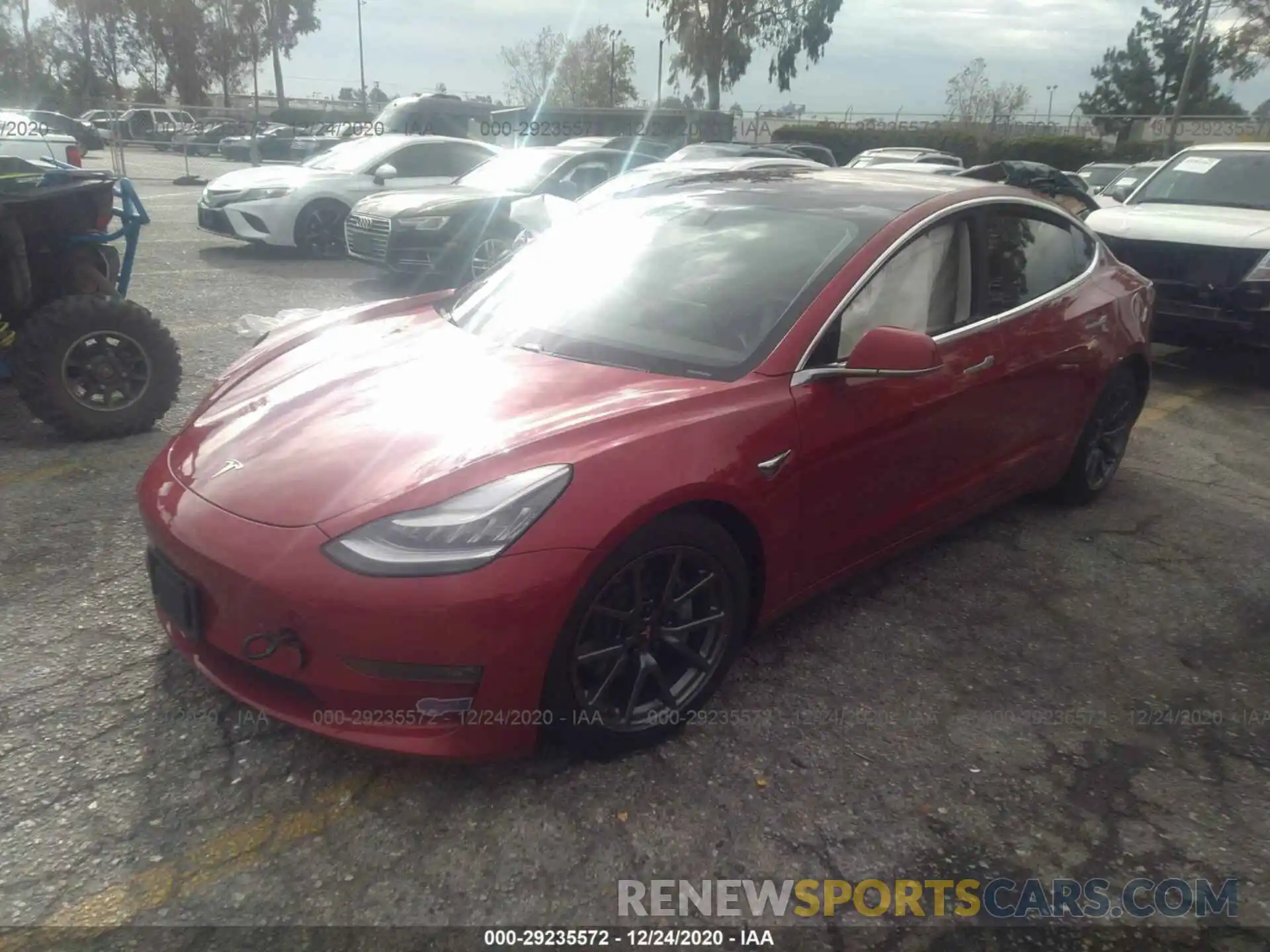 2 Photograph of a damaged car 5YJ3E1EA6KF299018 TESLA MODEL 3 2019