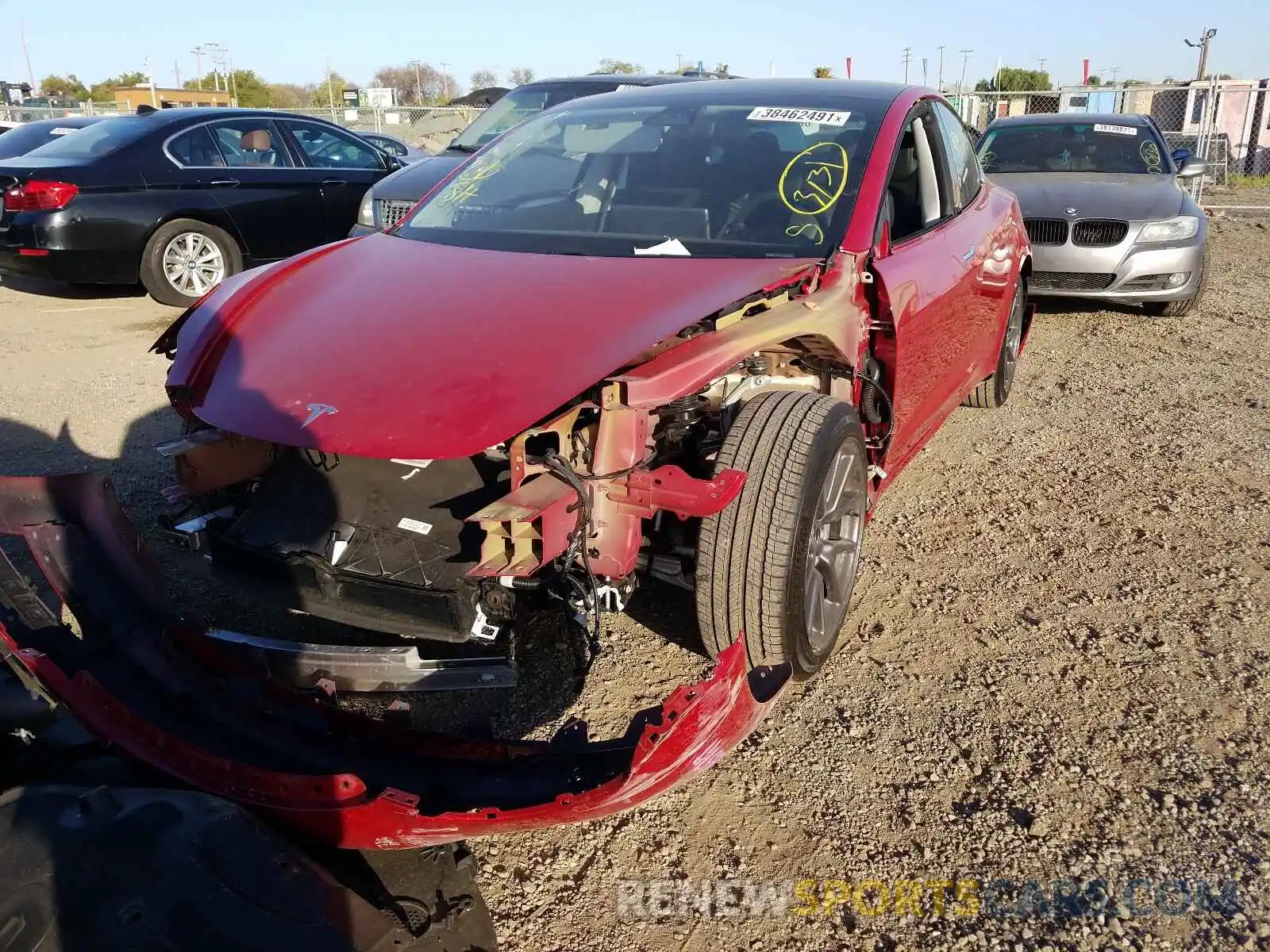 2 Photograph of a damaged car 5YJ3E1EA6KF299102 TESLA MODEL 3 2019