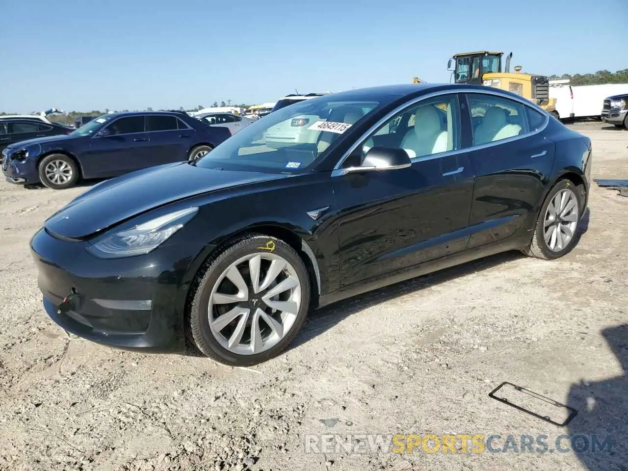1 Photograph of a damaged car 5YJ3E1EA6KF302273 TESLA MODEL 3 2019