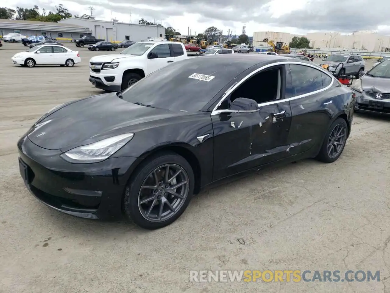 1 Photograph of a damaged car 5YJ3E1EA6KF304315 TESLA MODEL 3 2019