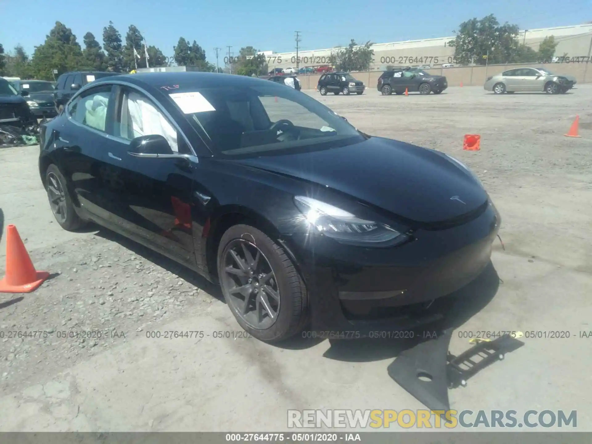 1 Photograph of a damaged car 5YJ3E1EA6KF305528 TESLA MODEL 3 2019