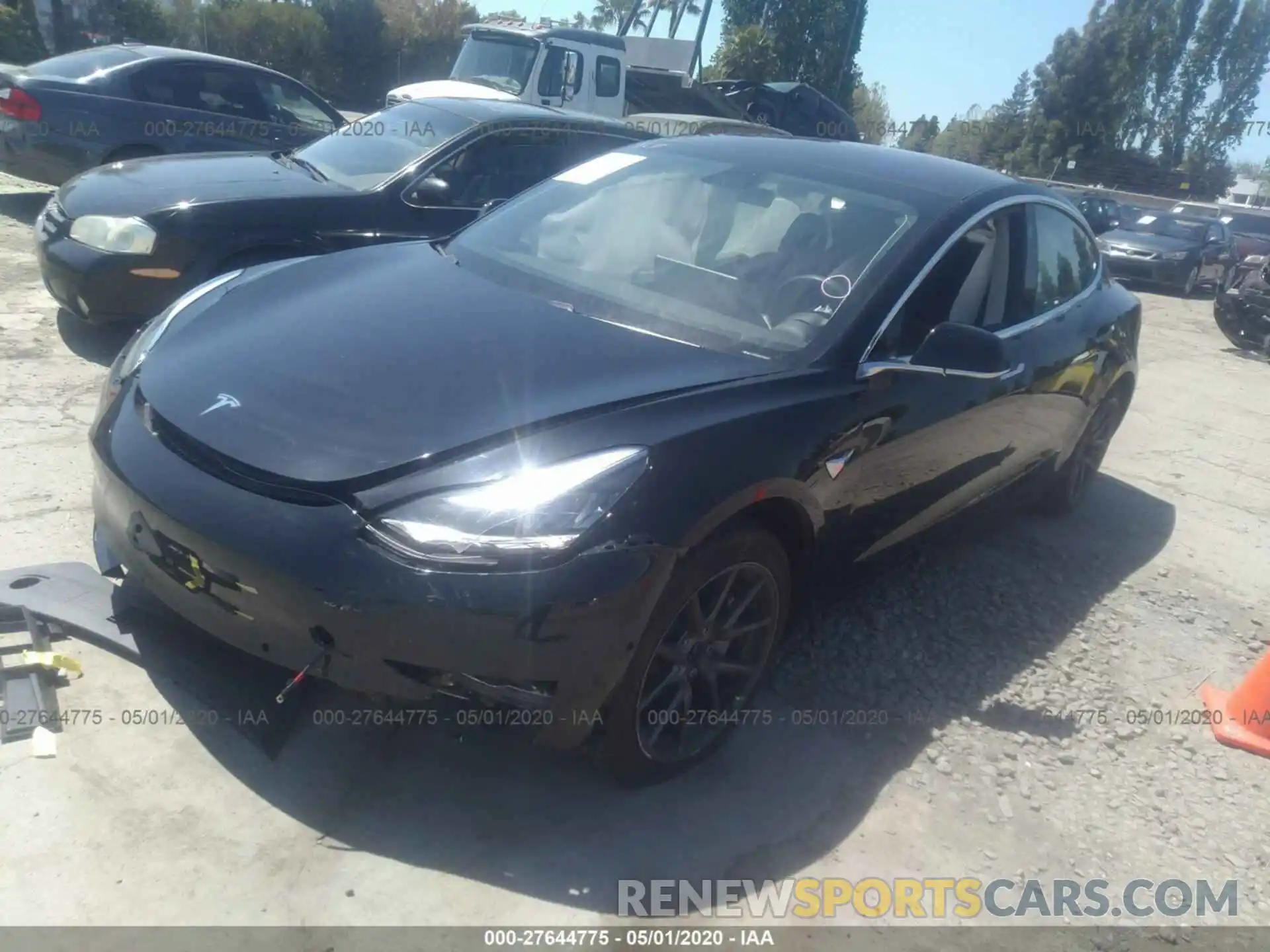 2 Photograph of a damaged car 5YJ3E1EA6KF305528 TESLA MODEL 3 2019