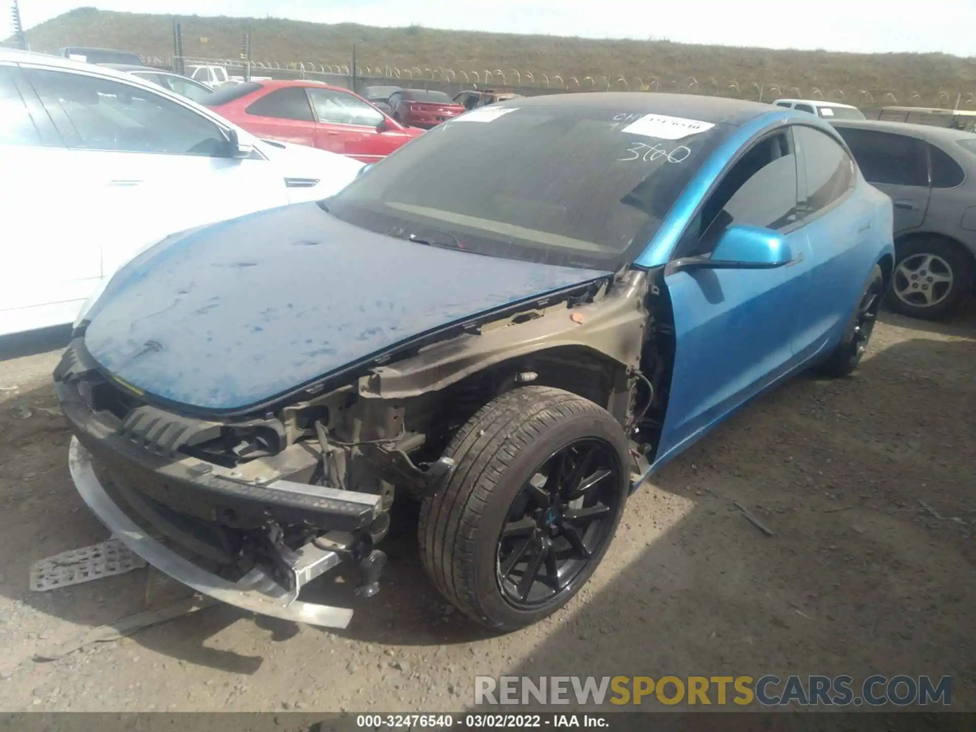 2 Photograph of a damaged car 5YJ3E1EA6KF306064 TESLA MODEL 3 2019