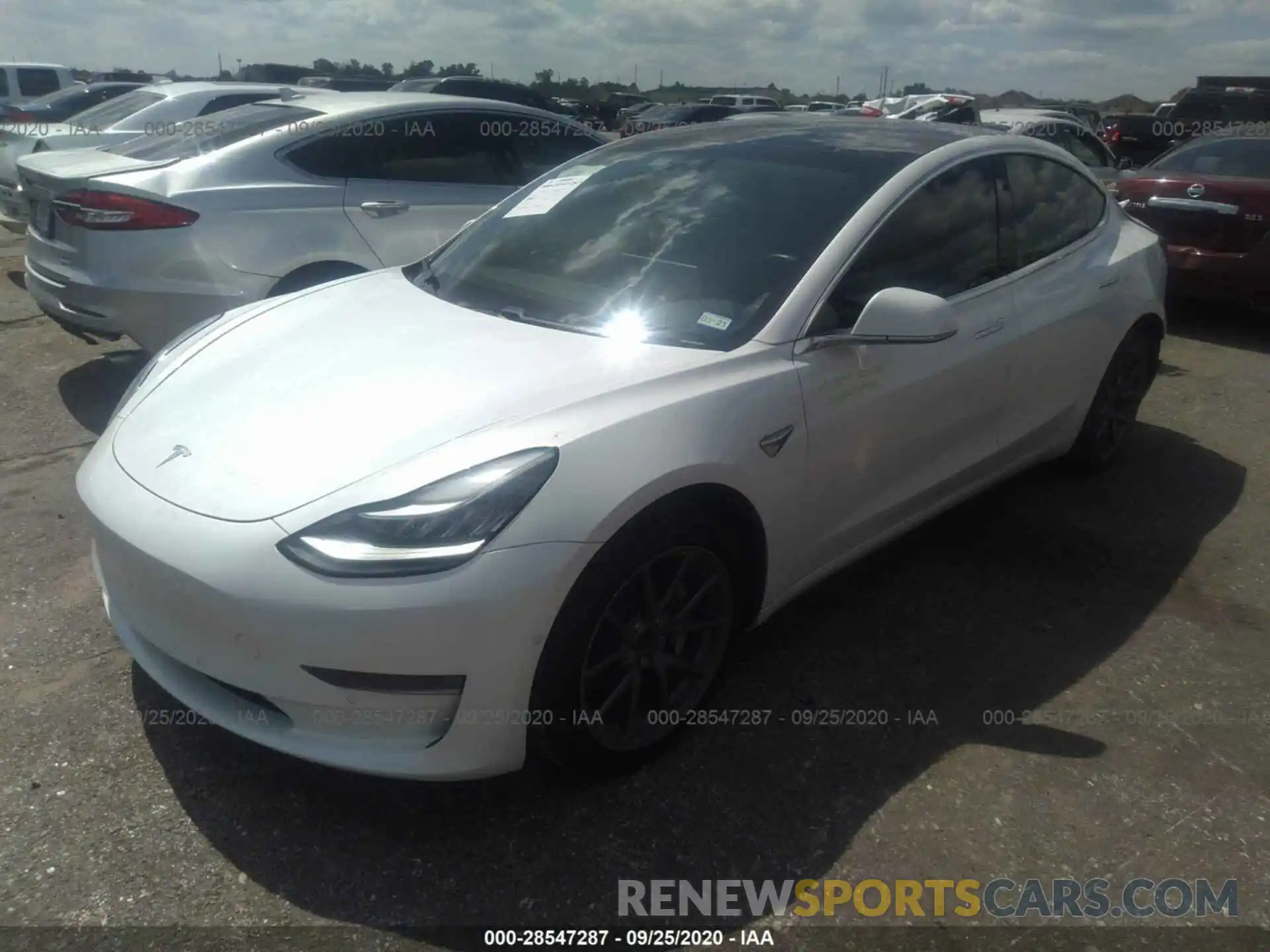 2 Photograph of a damaged car 5YJ3E1EA6KF310194 TESLA MODEL 3 2019