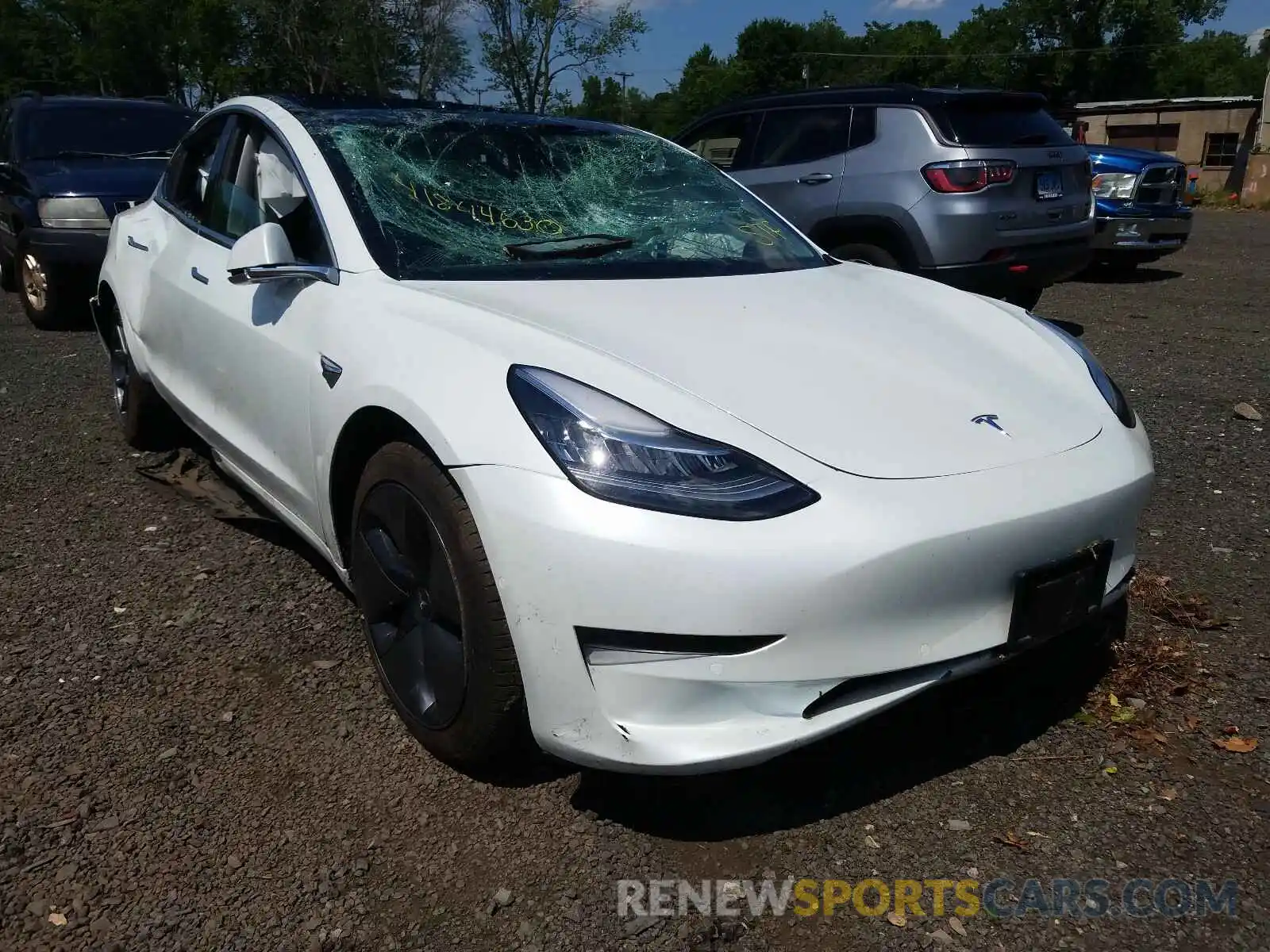 1 Photograph of a damaged car 5YJ3E1EA6KF317436 TESLA MODEL 3 2019