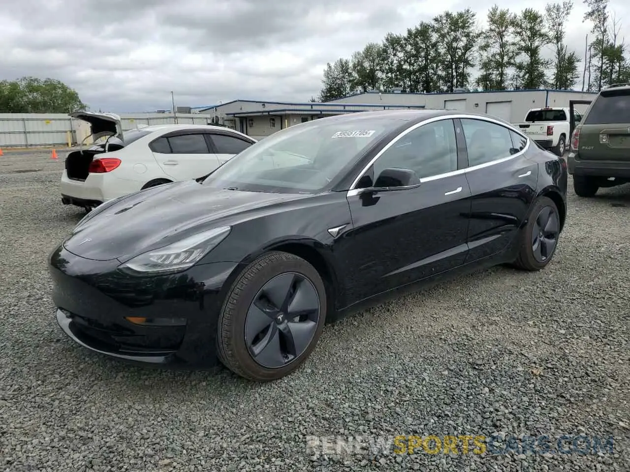1 Photograph of a damaged car 5YJ3E1EA6KF324225 TESLA MODEL 3 2019
