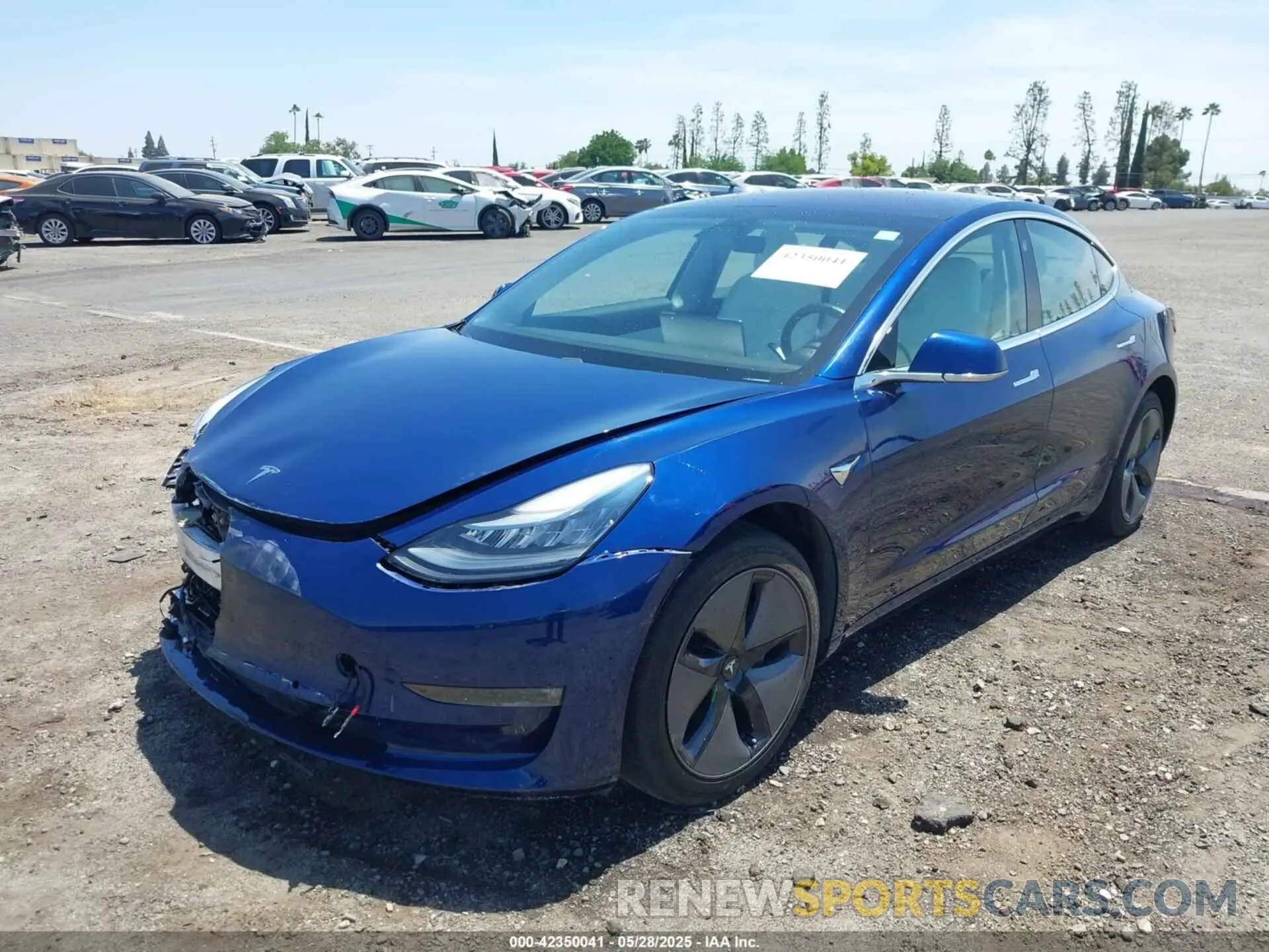 2 Photograph of a damaged car 5YJ3E1EA6KF324452 TESLA MODEL 3 2019