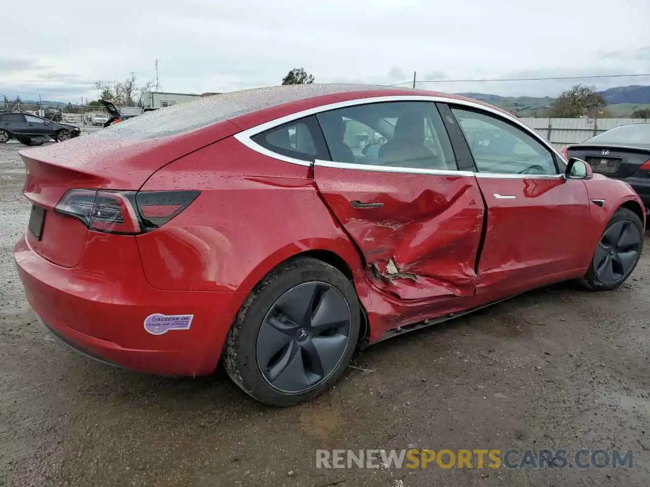 3 Photograph of a damaged car 5YJ3E1EA6KF325875 TESLA MODEL 3 2019