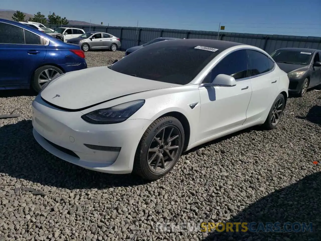 1 Photograph of a damaged car 5YJ3E1EA6KF326685 TESLA MODEL 3 2019