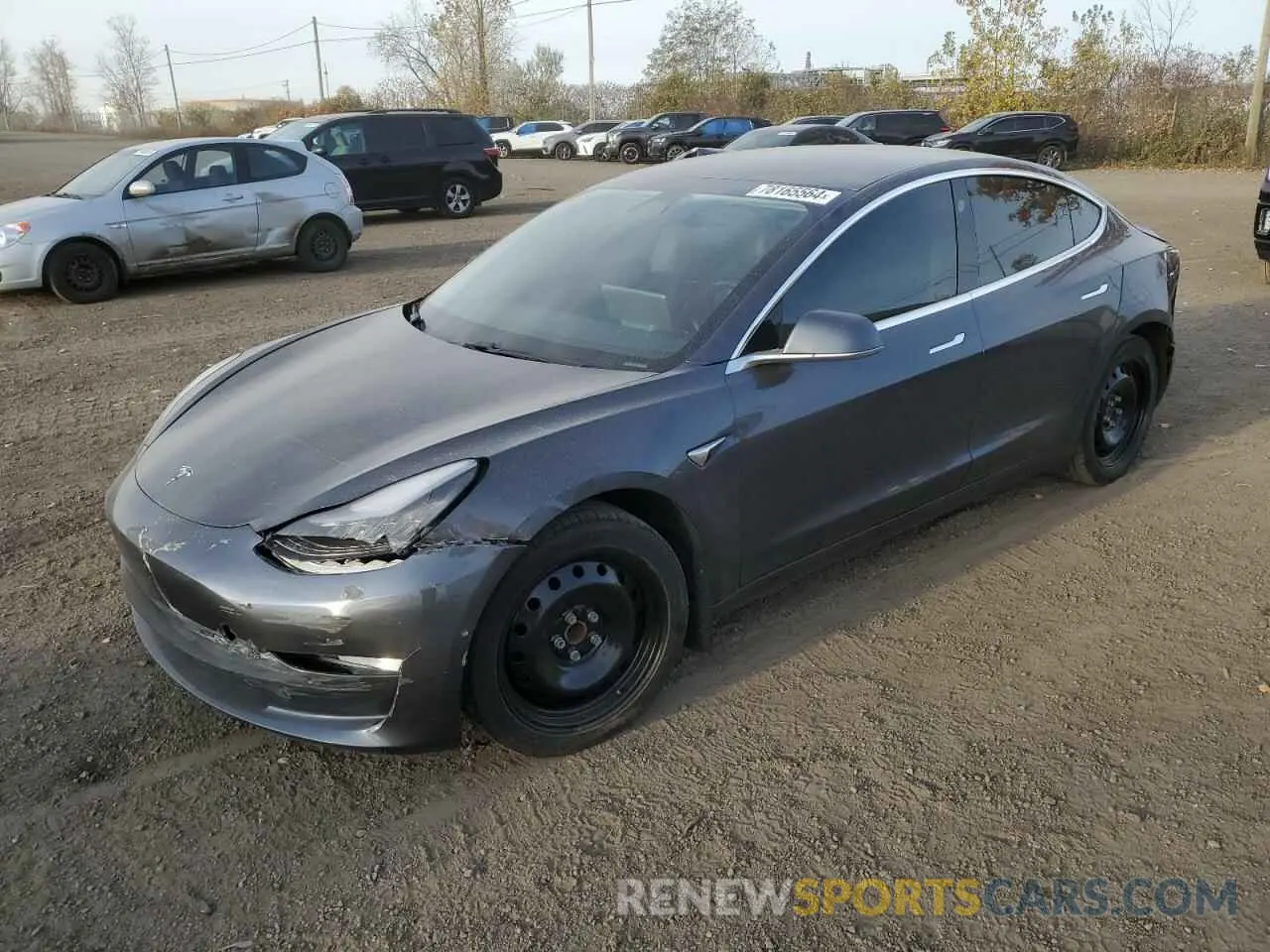 1 Photograph of a damaged car 5YJ3E1EA6KF326802 TESLA MODEL 3 2019