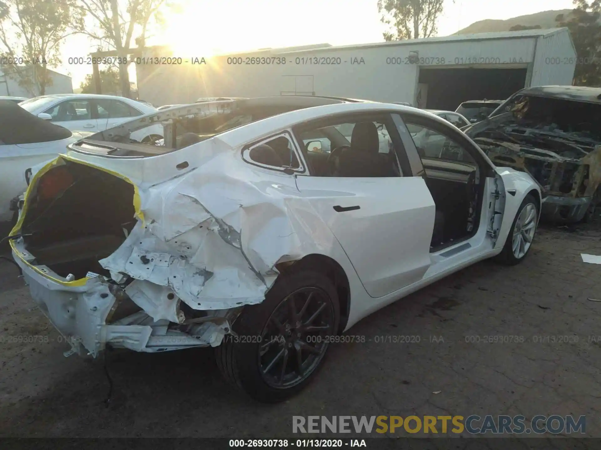 4 Photograph of a damaged car 5YJ3E1EA6KF332132 TESLA MODEL 3 2019