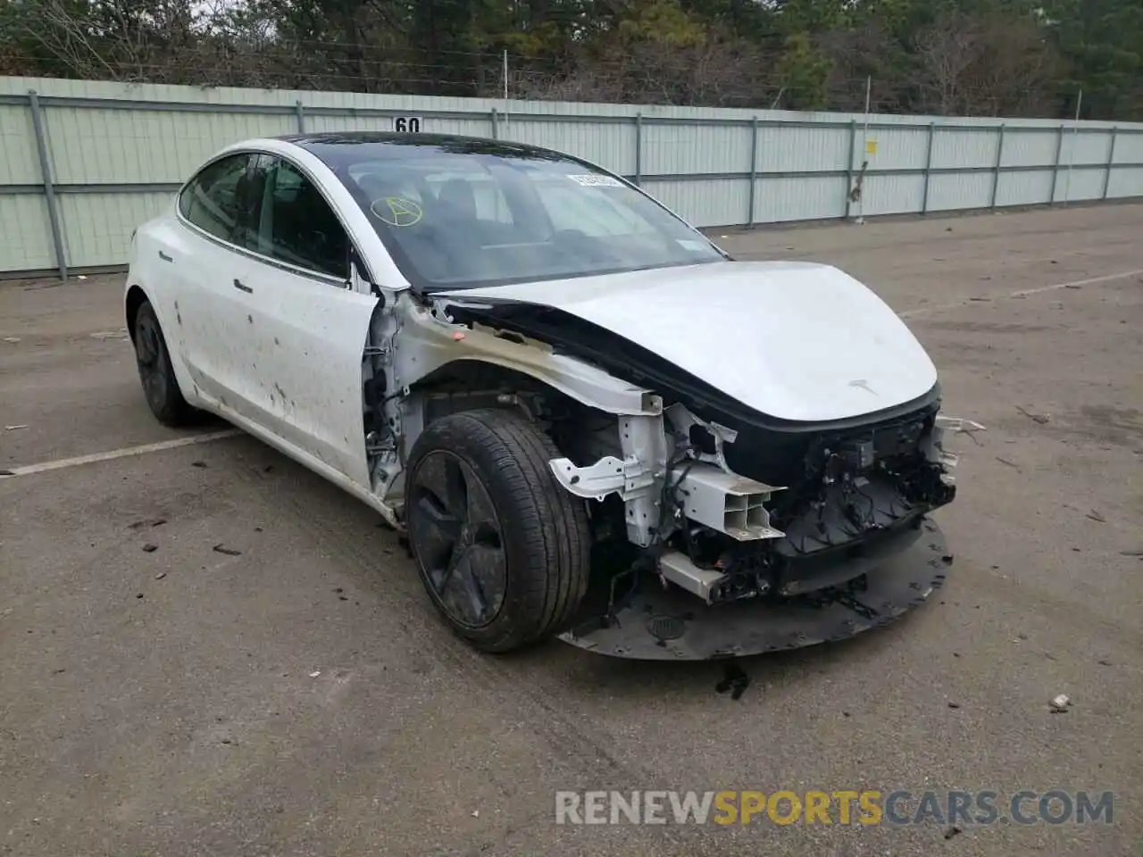 1 Photograph of a damaged car 5YJ3E1EA6KF397000 TESLA MODEL 3 2019