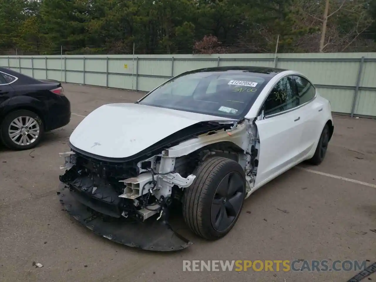 2 Photograph of a damaged car 5YJ3E1EA6KF397000 TESLA MODEL 3 2019