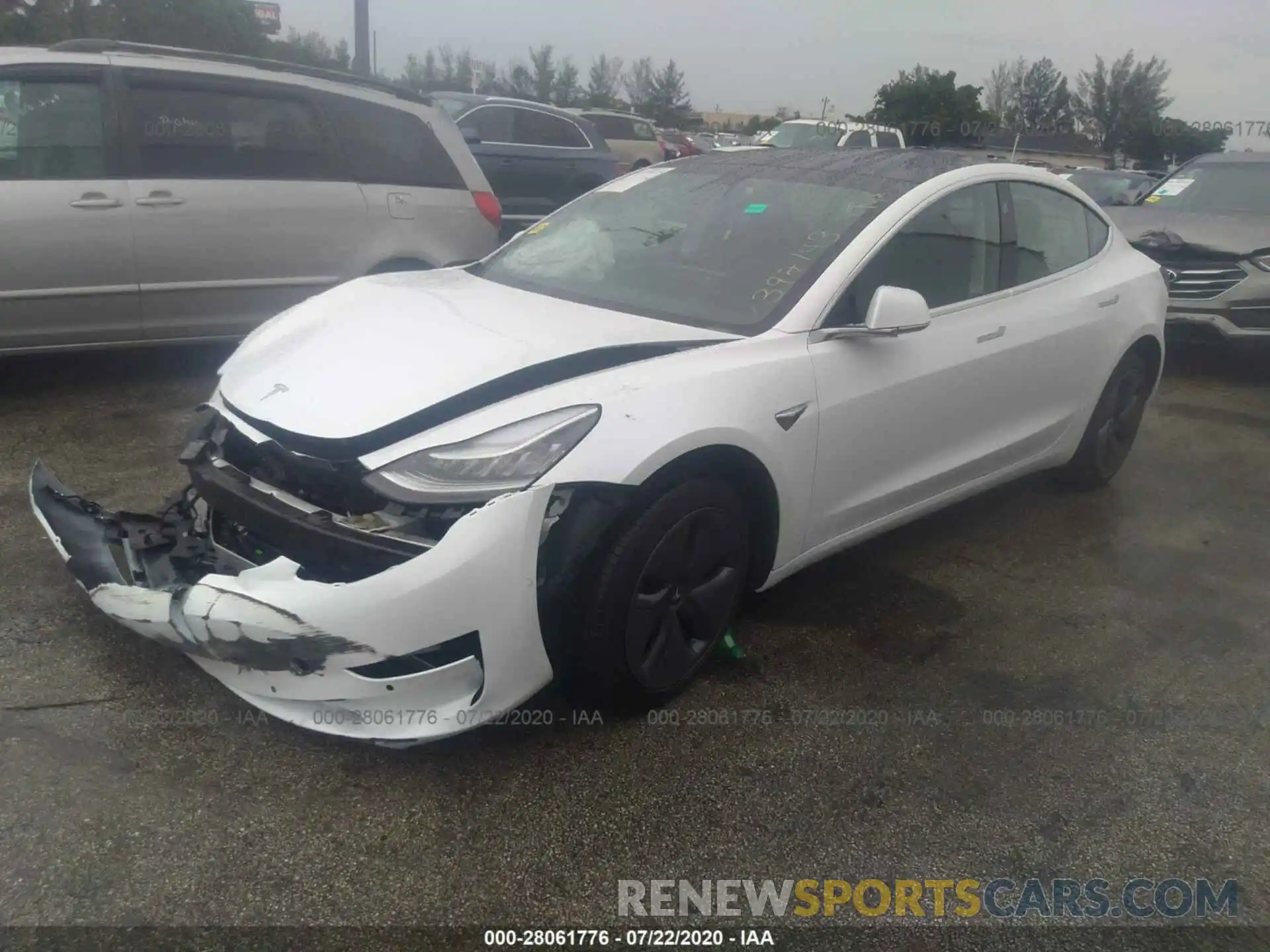 2 Photograph of a damaged car 5YJ3E1EA6KF397143 TESLA MODEL 3 2019