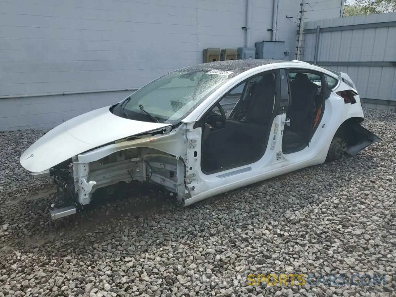 1 Photograph of a damaged car 5YJ3E1EA6KF401661 TESLA MODEL 3 2019