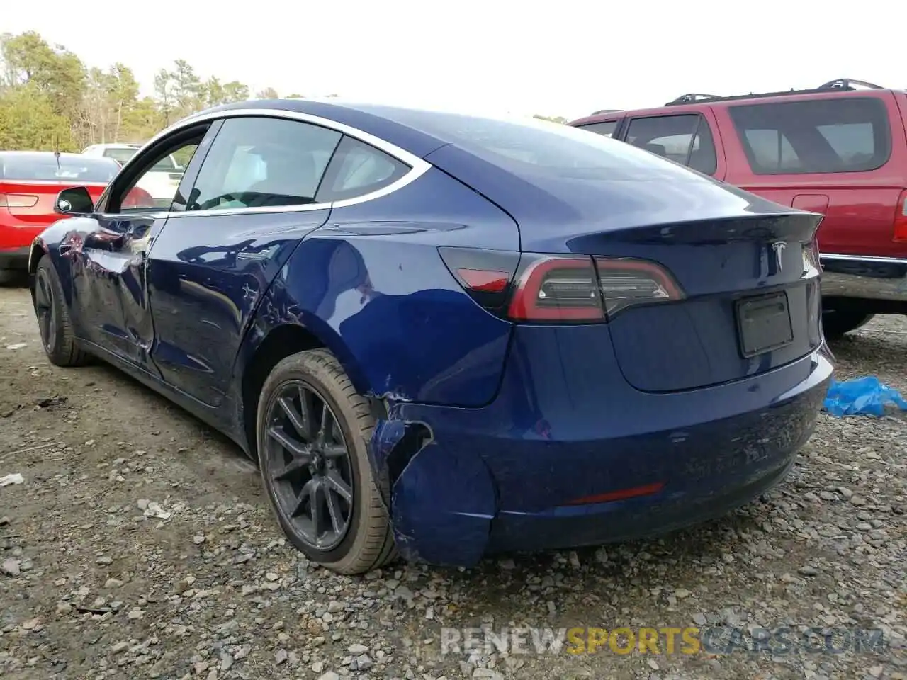 3 Photograph of a damaged car 5YJ3E1EA6KF411641 TESLA MODEL 3 2019