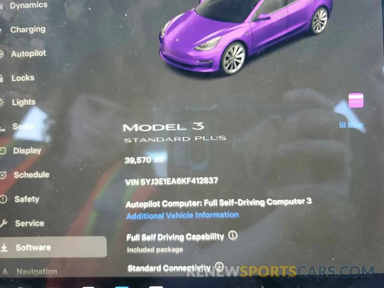 9 Photograph of a damaged car 5YJ3E1EA6KF412837 TESLA MODEL 3 2019