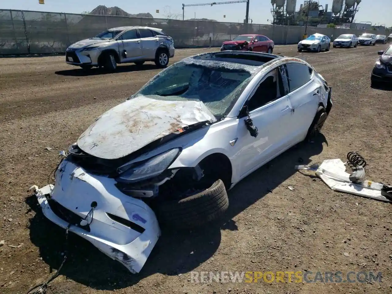 2 Photograph of a damaged car 5YJ3E1EA6KF417553 TESLA MODEL 3 2019