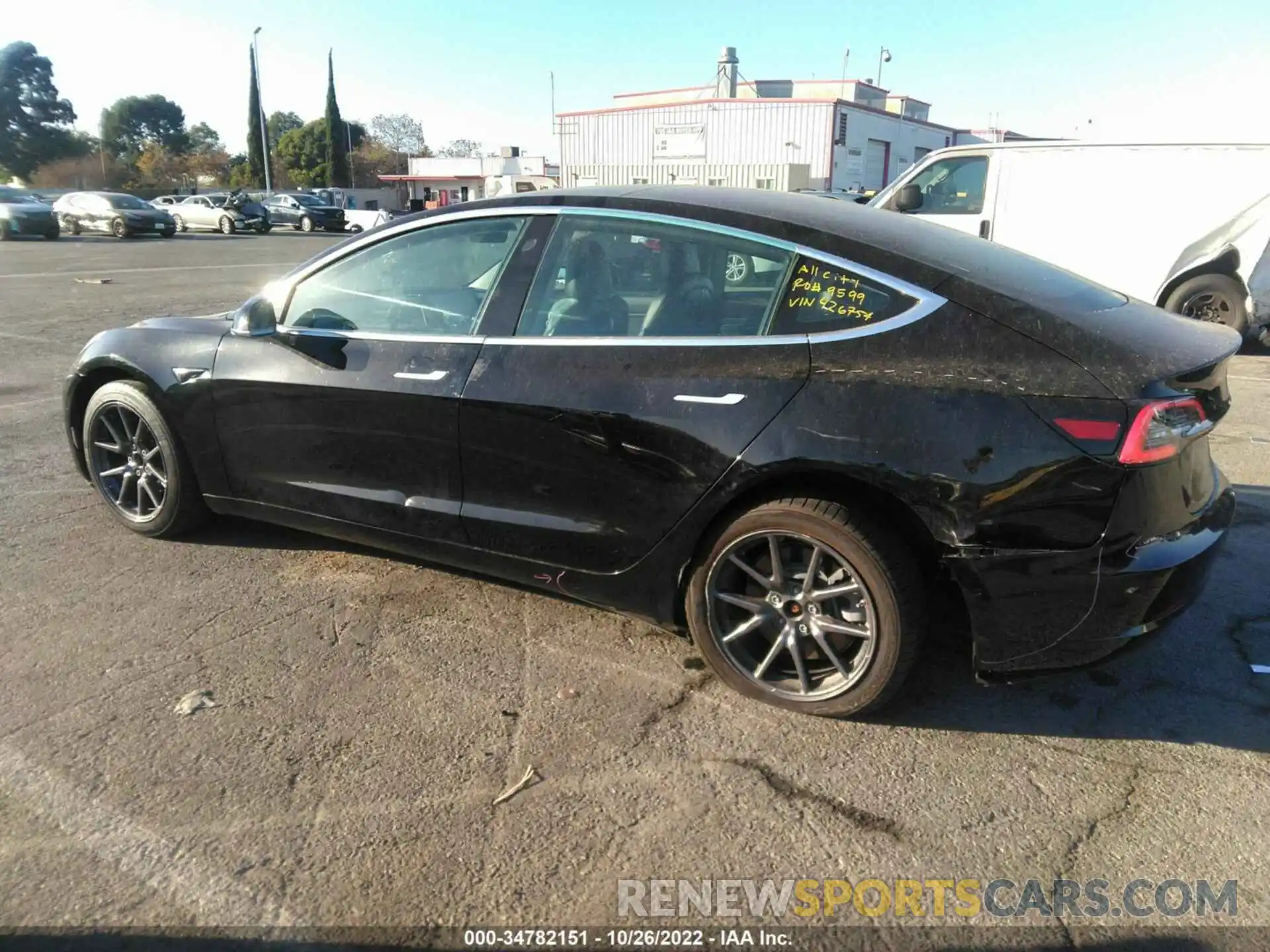 3 Photograph of a damaged car 5YJ3E1EA6KF426754 TESLA MODEL 3 2019