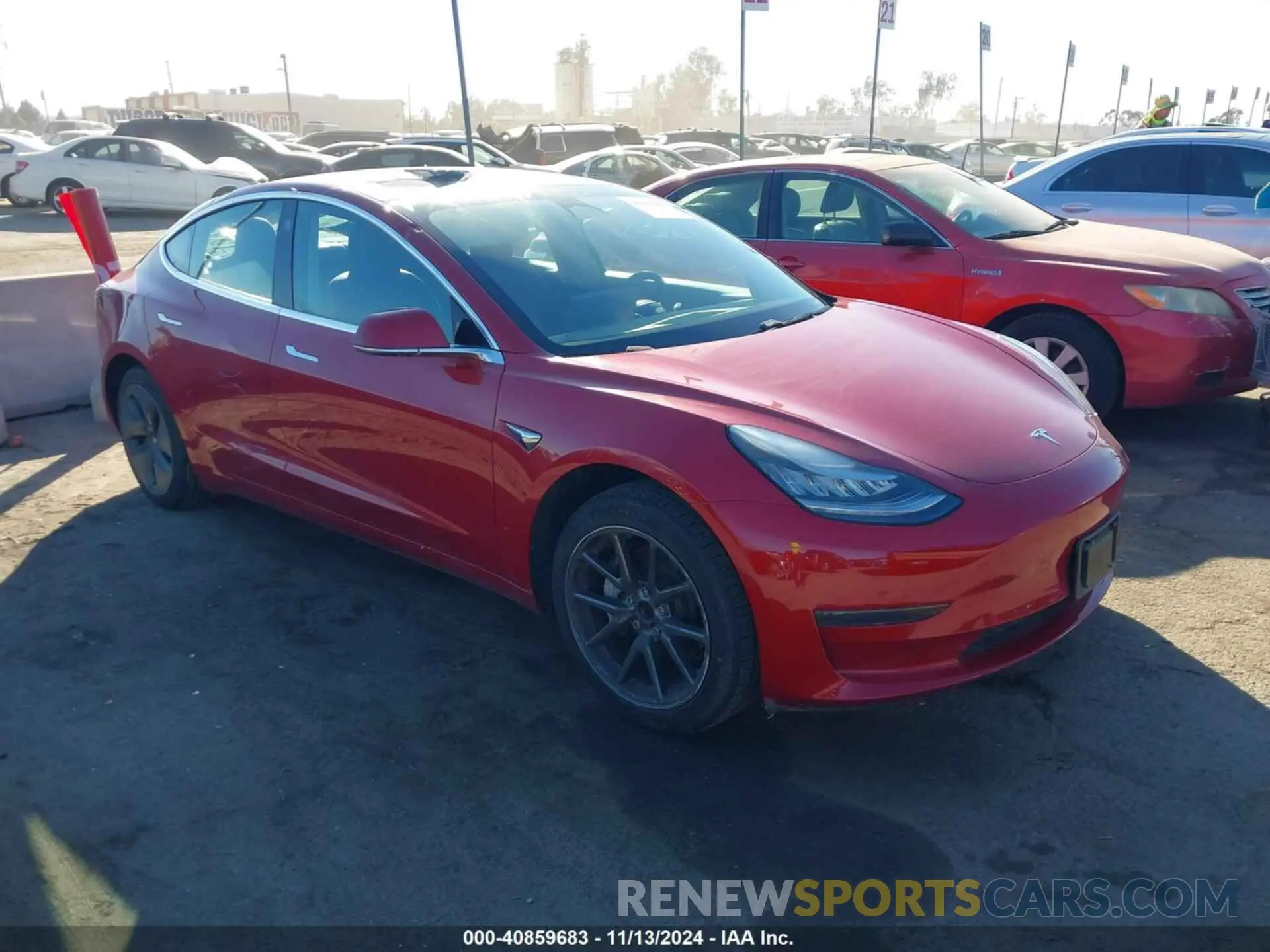 1 Photograph of a damaged car 5YJ3E1EA6KF464033 TESLA MODEL 3 2019