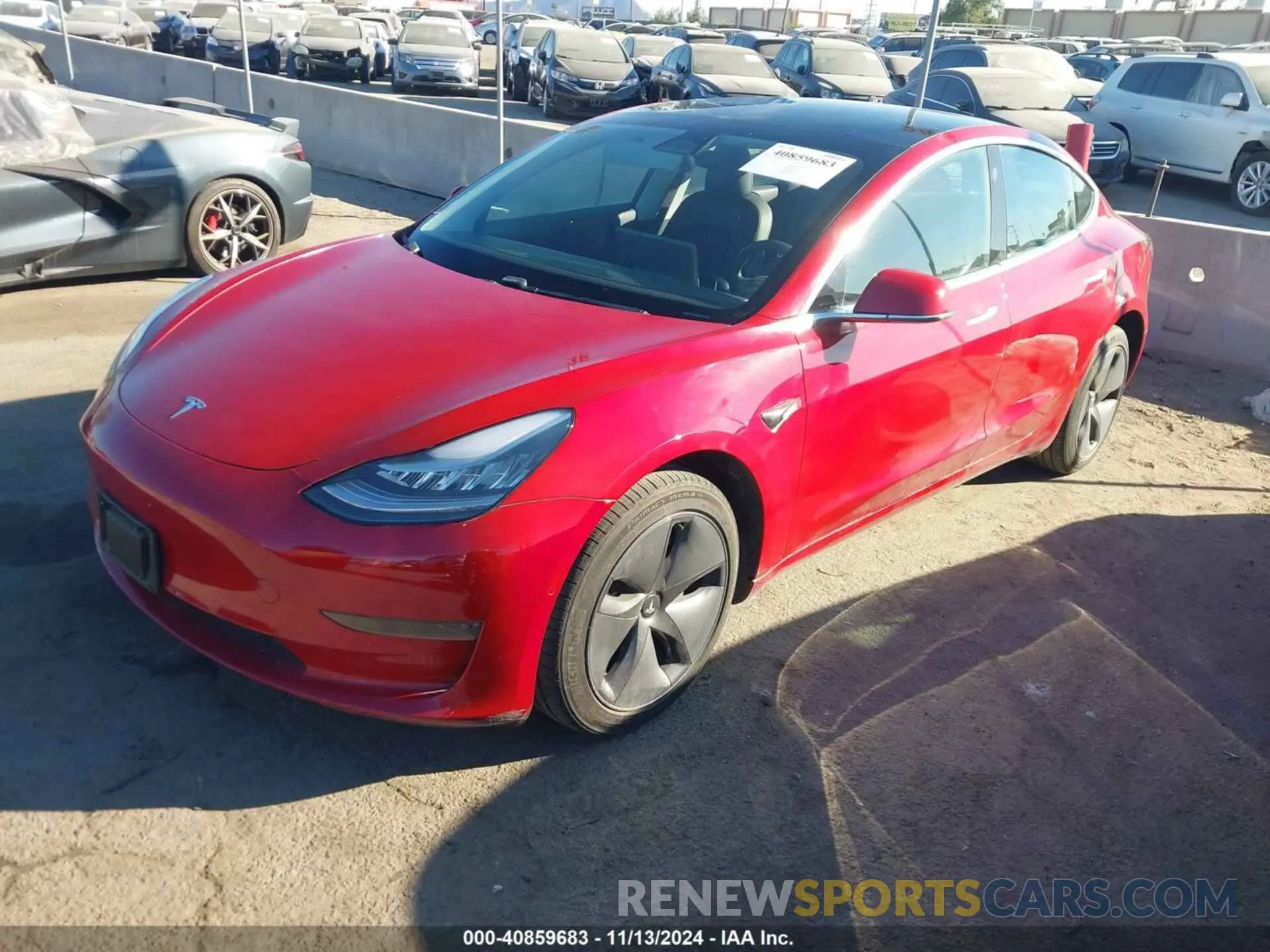 2 Photograph of a damaged car 5YJ3E1EA6KF464033 TESLA MODEL 3 2019