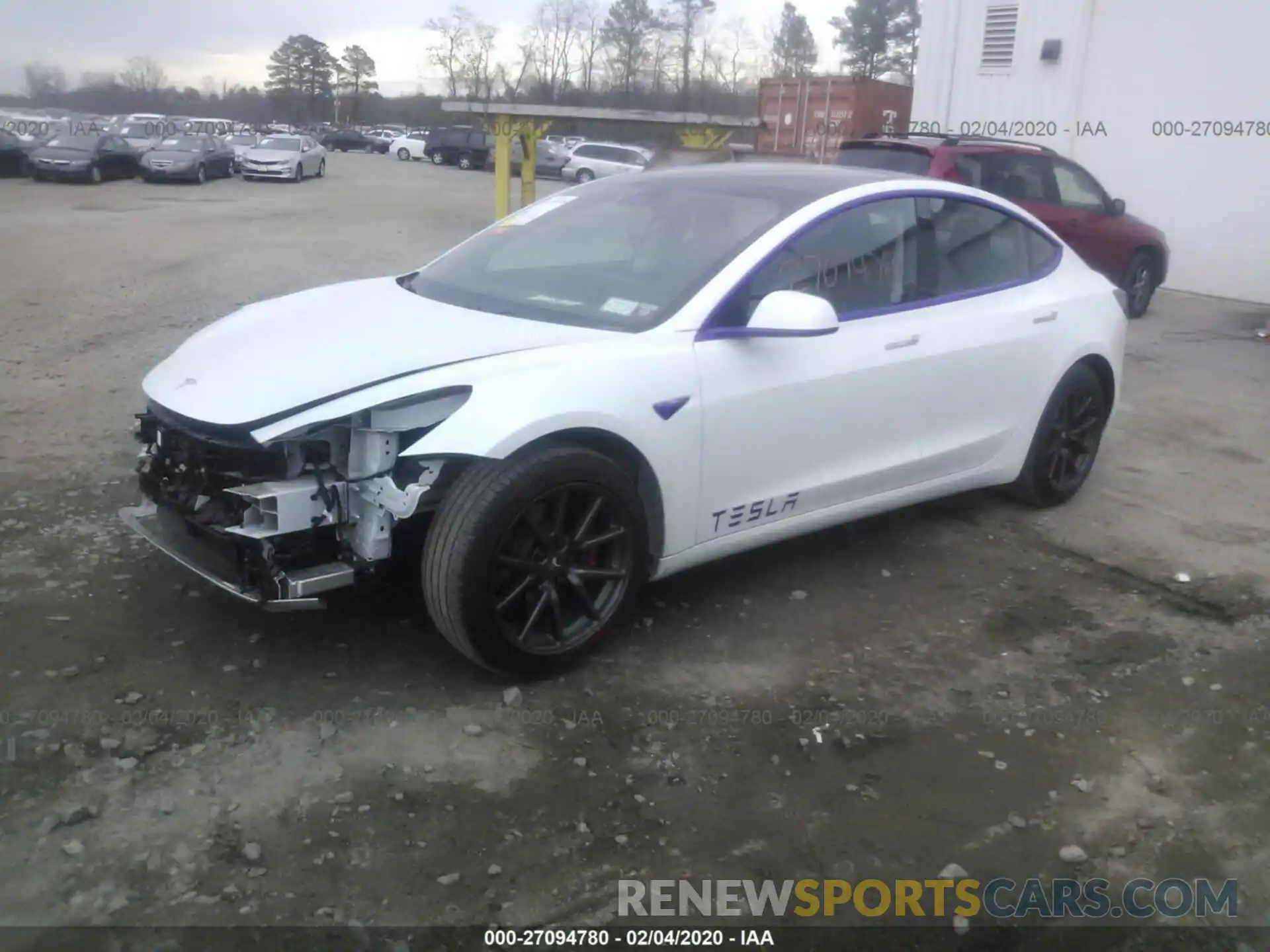 2 Photograph of a damaged car 5YJ3E1EA6KF466882 TESLA MODEL 3 2019