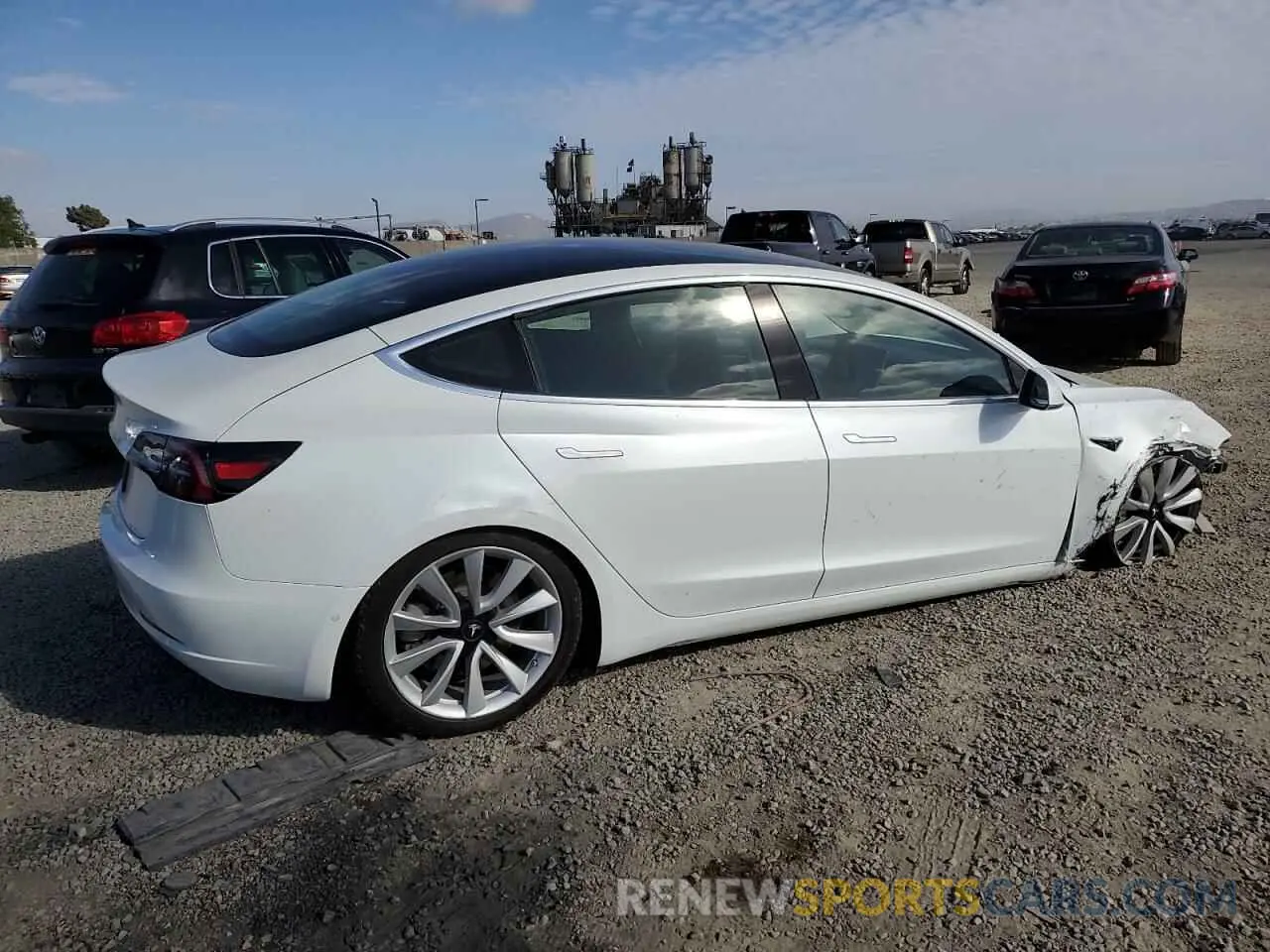 3 Photograph of a damaged car 5YJ3E1EA6KF476702 TESLA MODEL 3 2019