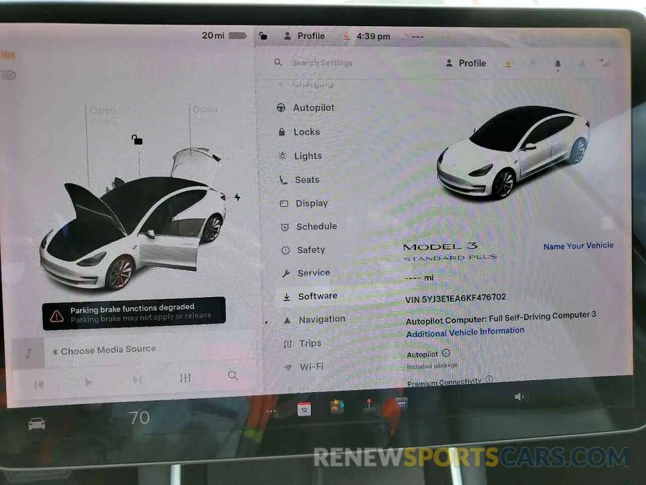 9 Photograph of a damaged car 5YJ3E1EA6KF476702 TESLA MODEL 3 2019