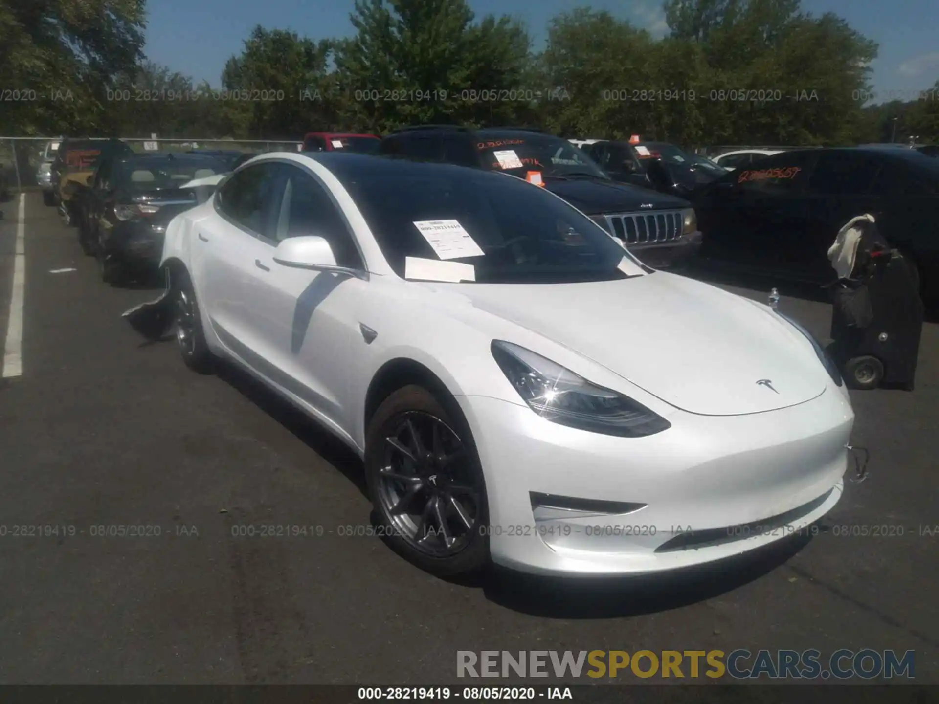 1 Photograph of a damaged car 5YJ3E1EA6KF482953 TESLA MODEL 3 2019