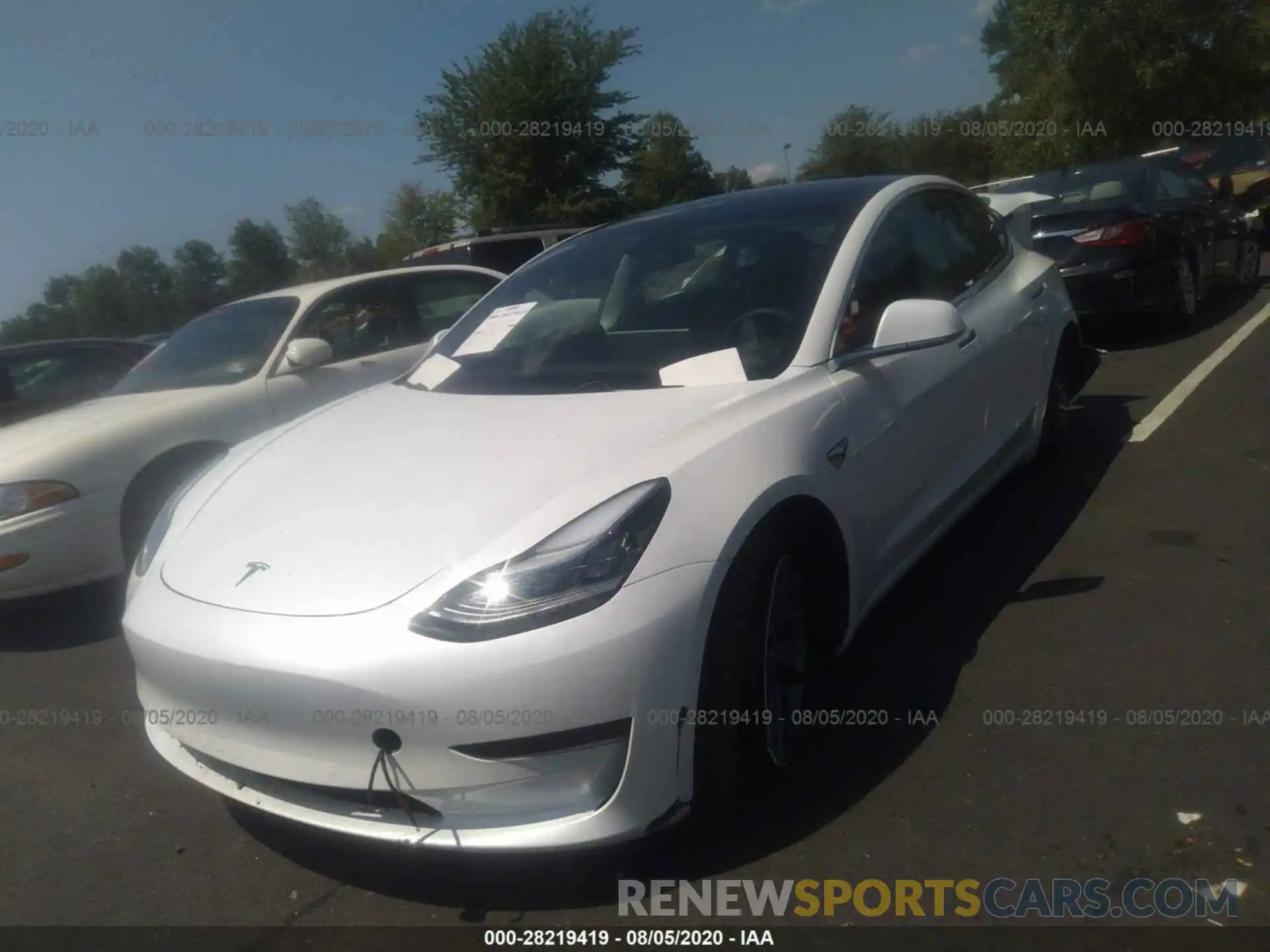 2 Photograph of a damaged car 5YJ3E1EA6KF482953 TESLA MODEL 3 2019